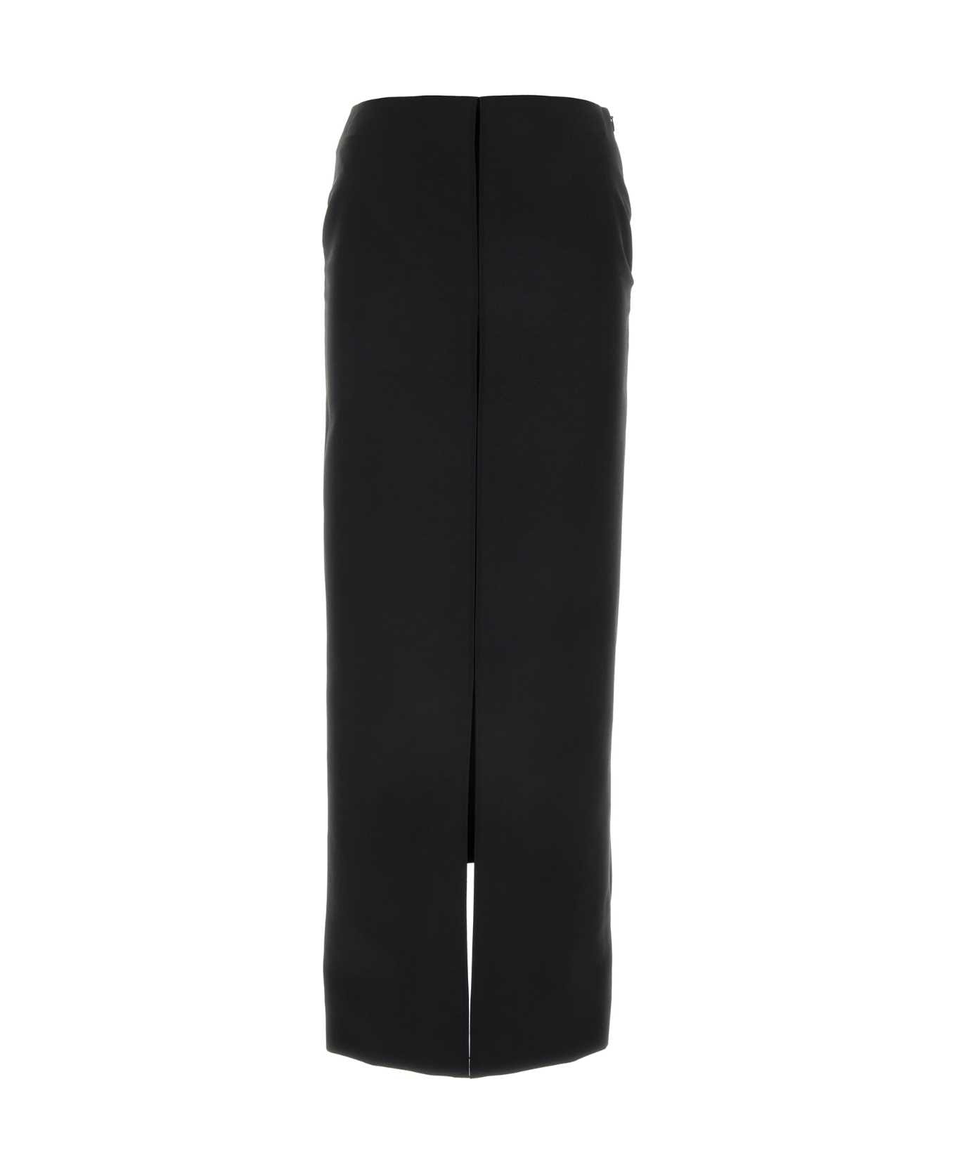 Givenchy Black Wool Blend Skirt - BLACK