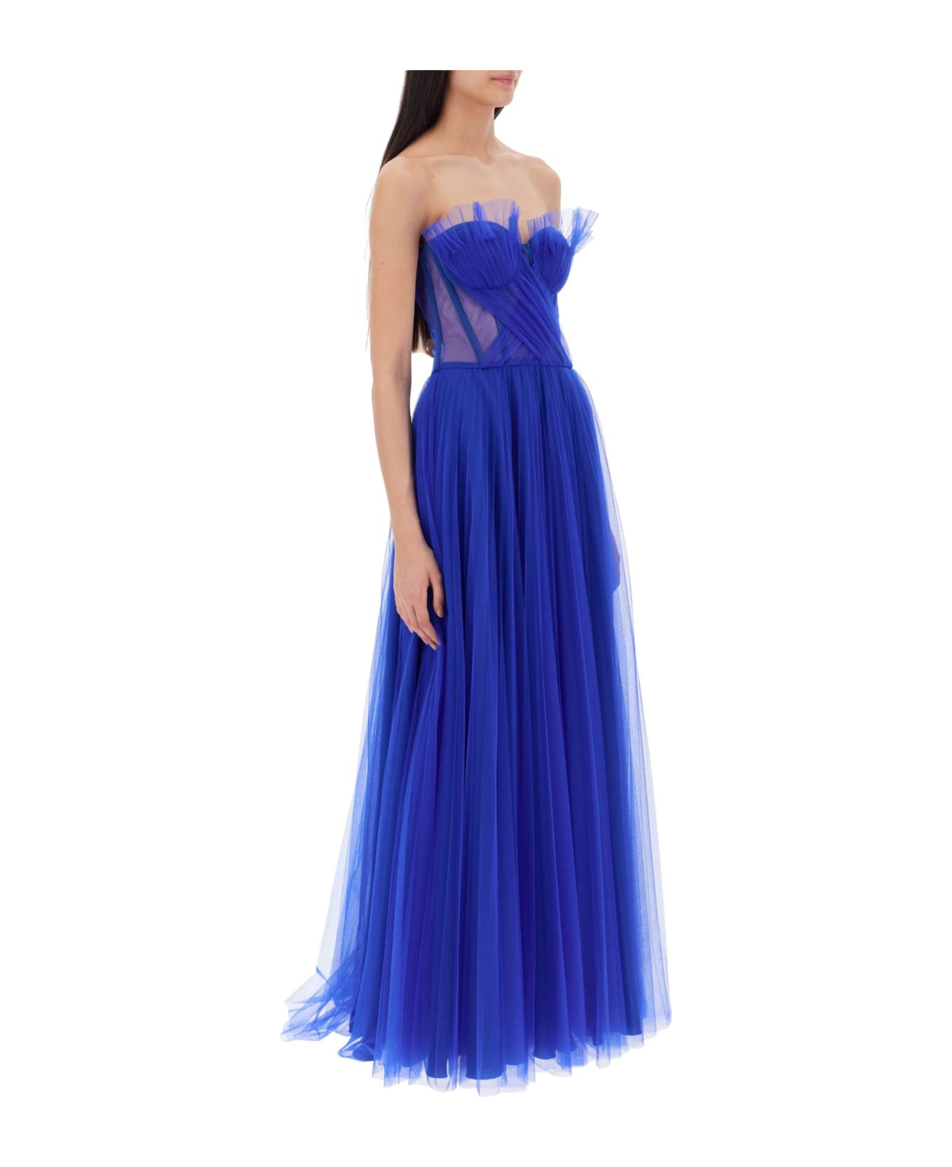 19:13 Dresscode Long Bustier Dress - ELECTRIC BLUE (Blue) ワンピース＆ドレス