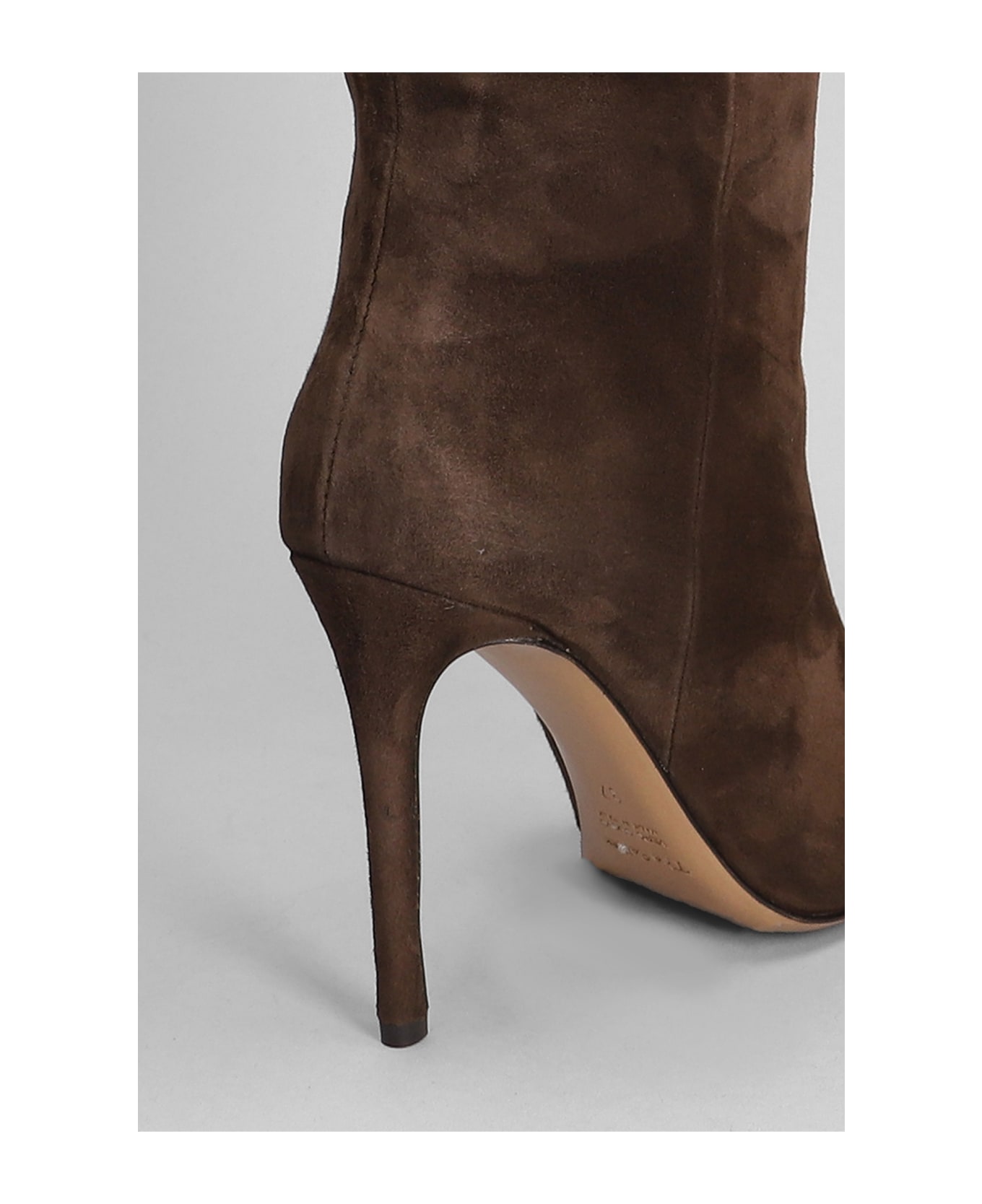 The Seller High Heels Boots In Dark Brown Suede - dark brown