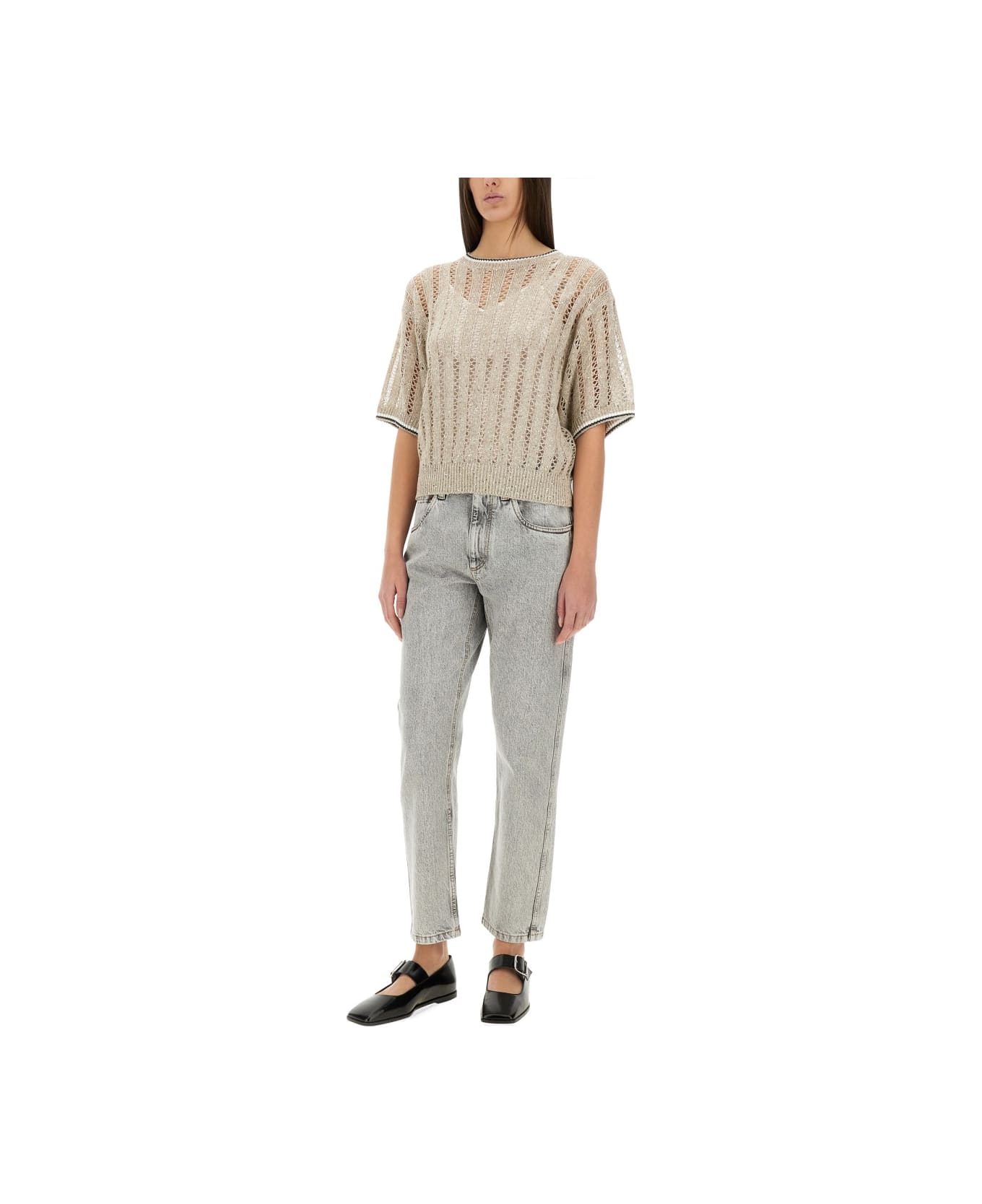 Brunello Cucinelli Perforated Mesh - BEIGE