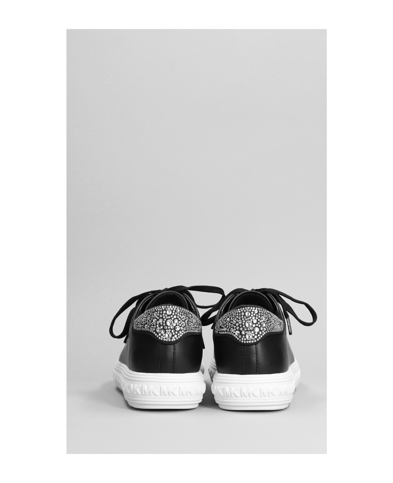 Michael Kors Grove Lake Up Sneakers In Black Leather And Fabric - black