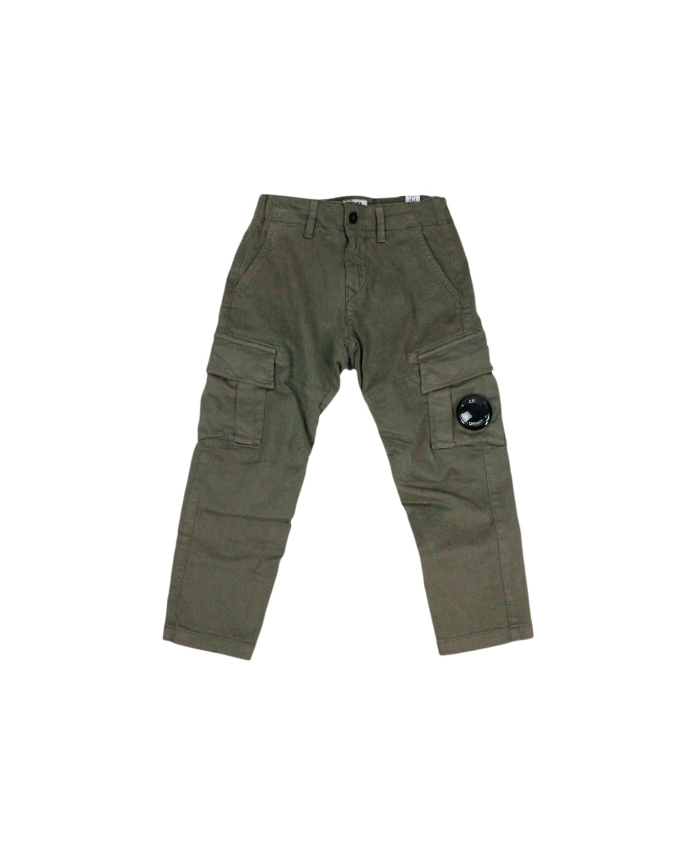 C.P. Company Cargo Pants With Pockets And Lens With Internal Drawstring And America Pockets With Zip And Button Closure - Military ボトムス