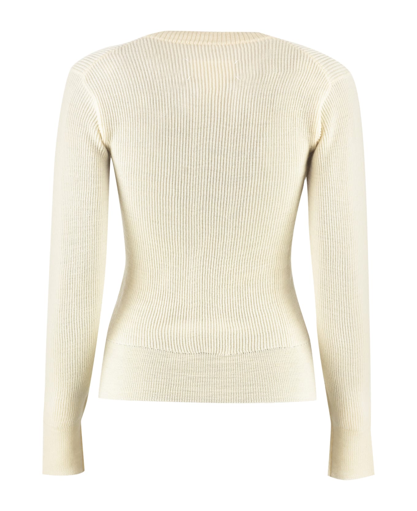 Maison Margiela Ribbed Sweater - White ニットウェア