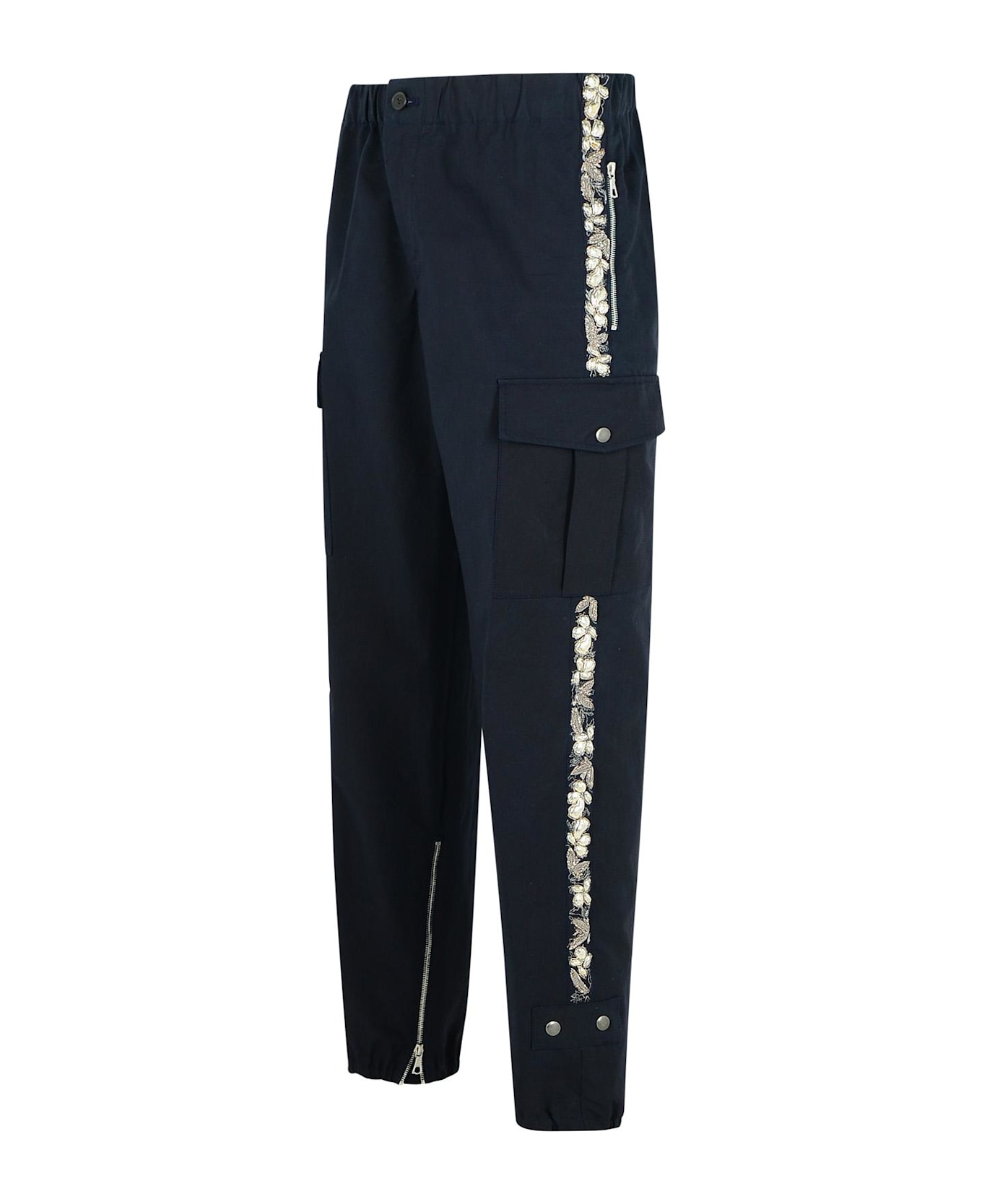 Dries Van Noten 
pebb
 Navy Cotton Pants - Navy