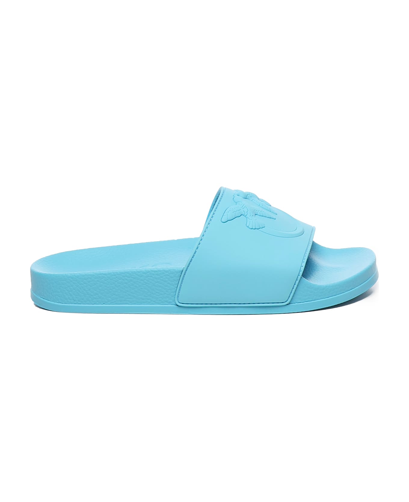 Pinko Rubber Slide With Logo - Blue
