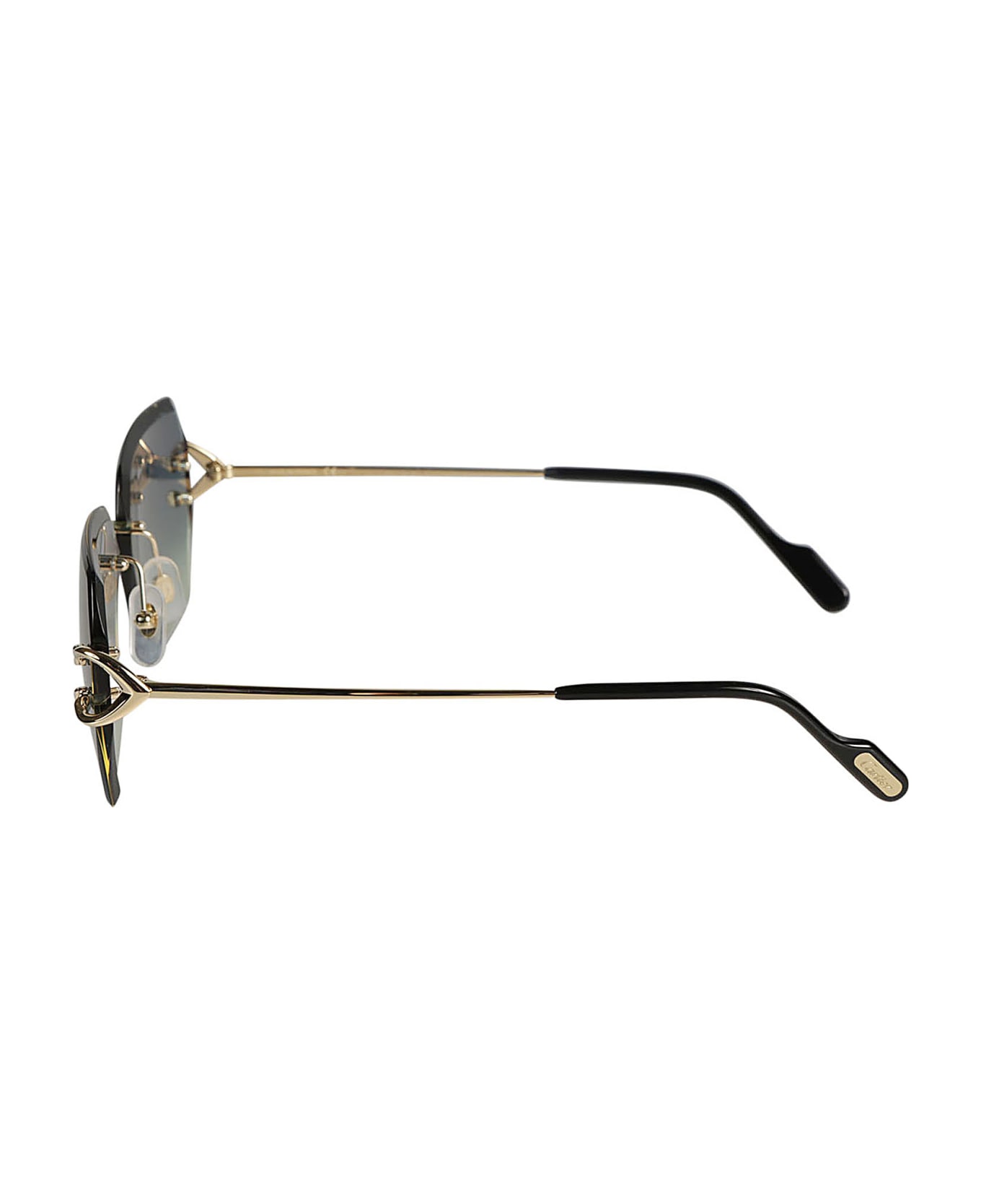 Cartier Eyewear Octagon Lens Rimless Glasses