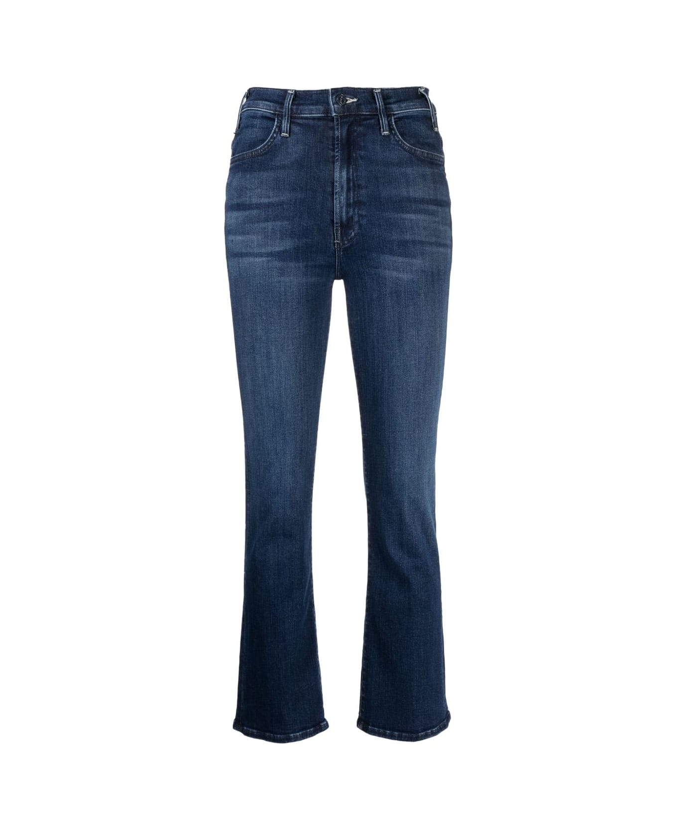 Mother The Hustler Flared Crop Jeans - Blue