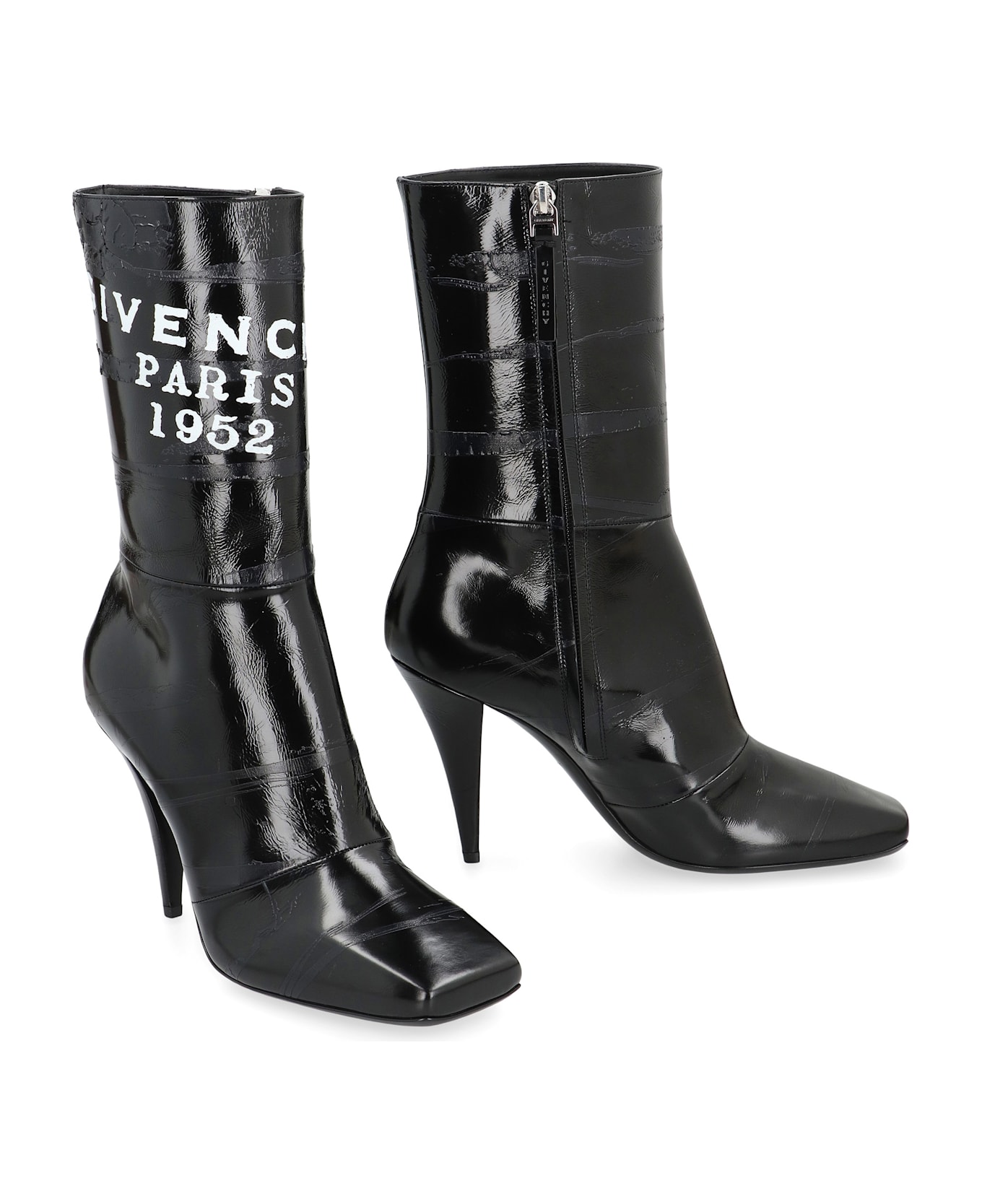 Givenchy Sliced Square Givenchy Tape In Leather - BLACK