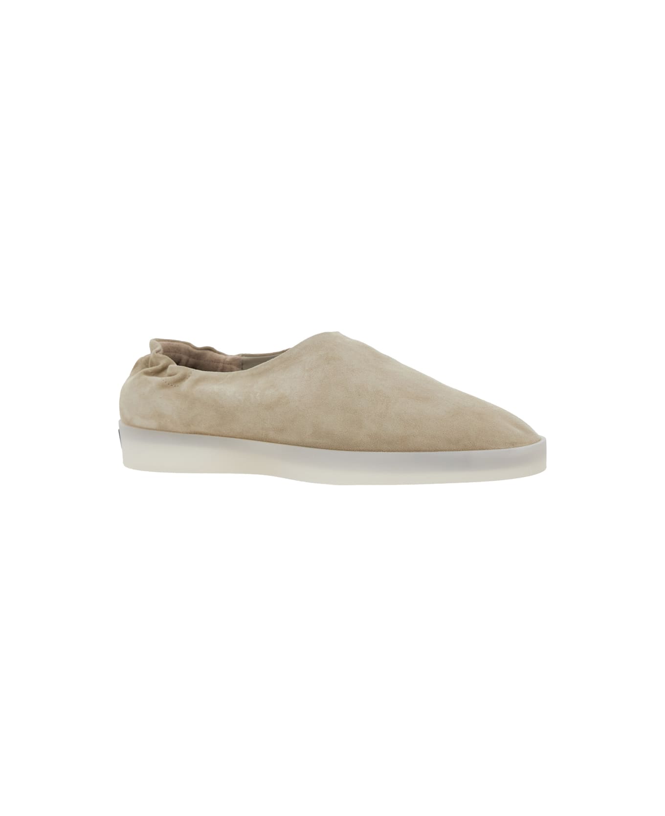 Fear of God Beige Mules With Logo Patch On The Back And Elasticized Heel In Suede Man - Beige