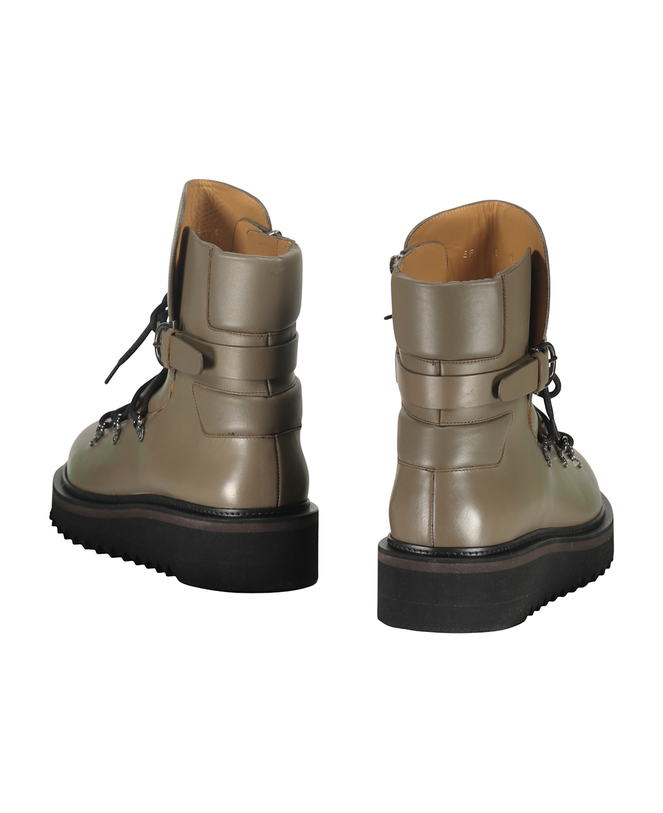 Ferragamo Leather Lace-up Boots - green