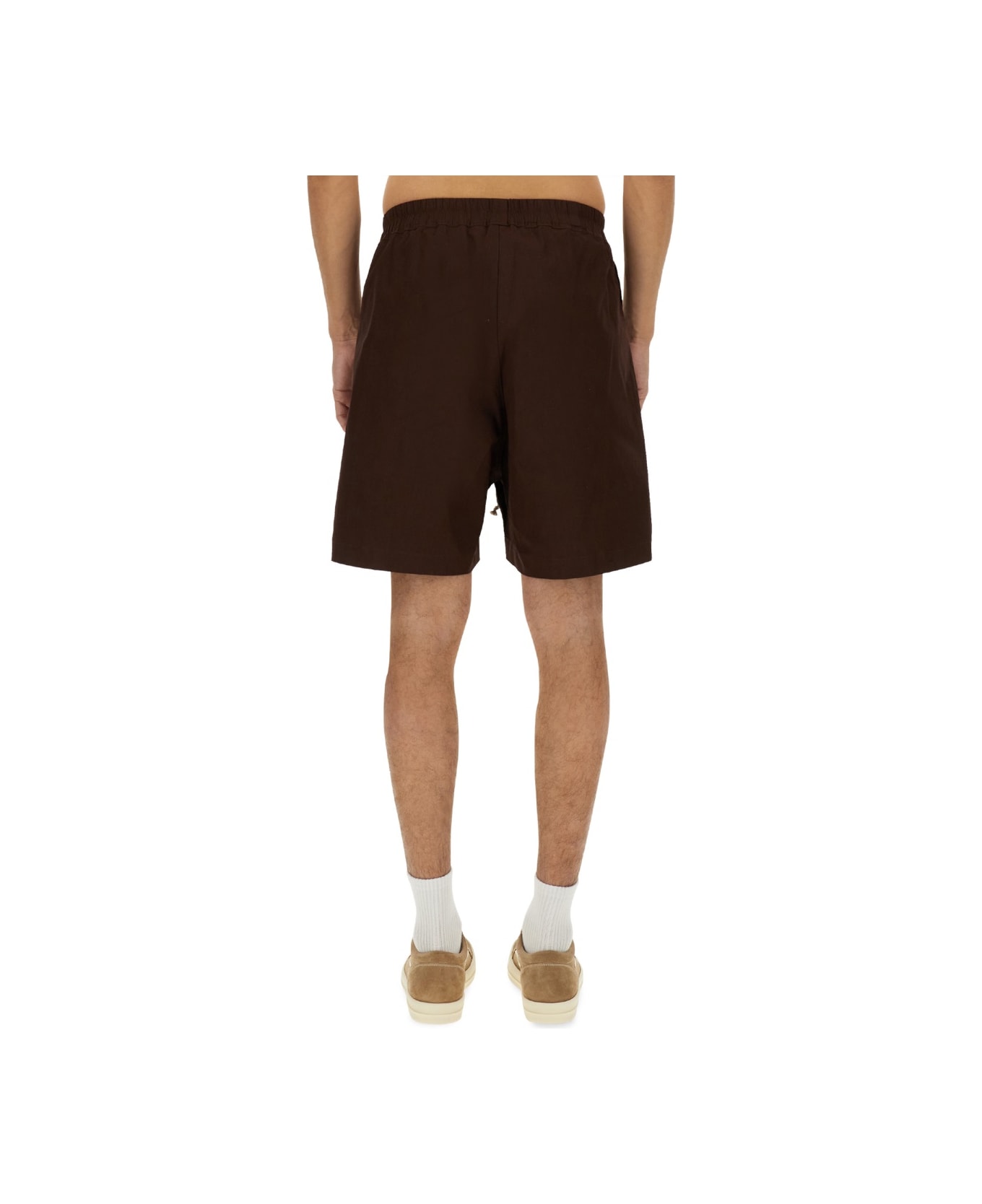 Rick Owens Cotton Bermuda Shorts - BROWN