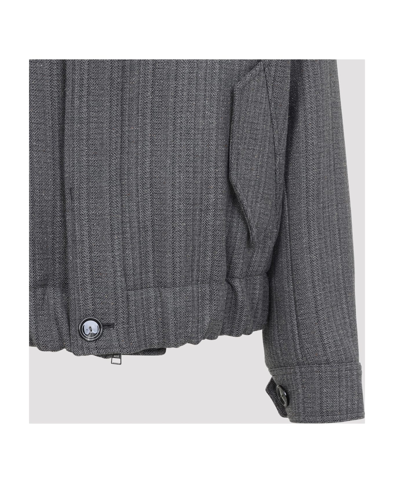 Ami Alexandre Mattiussi Harrington Jacket - Grey Ivory
