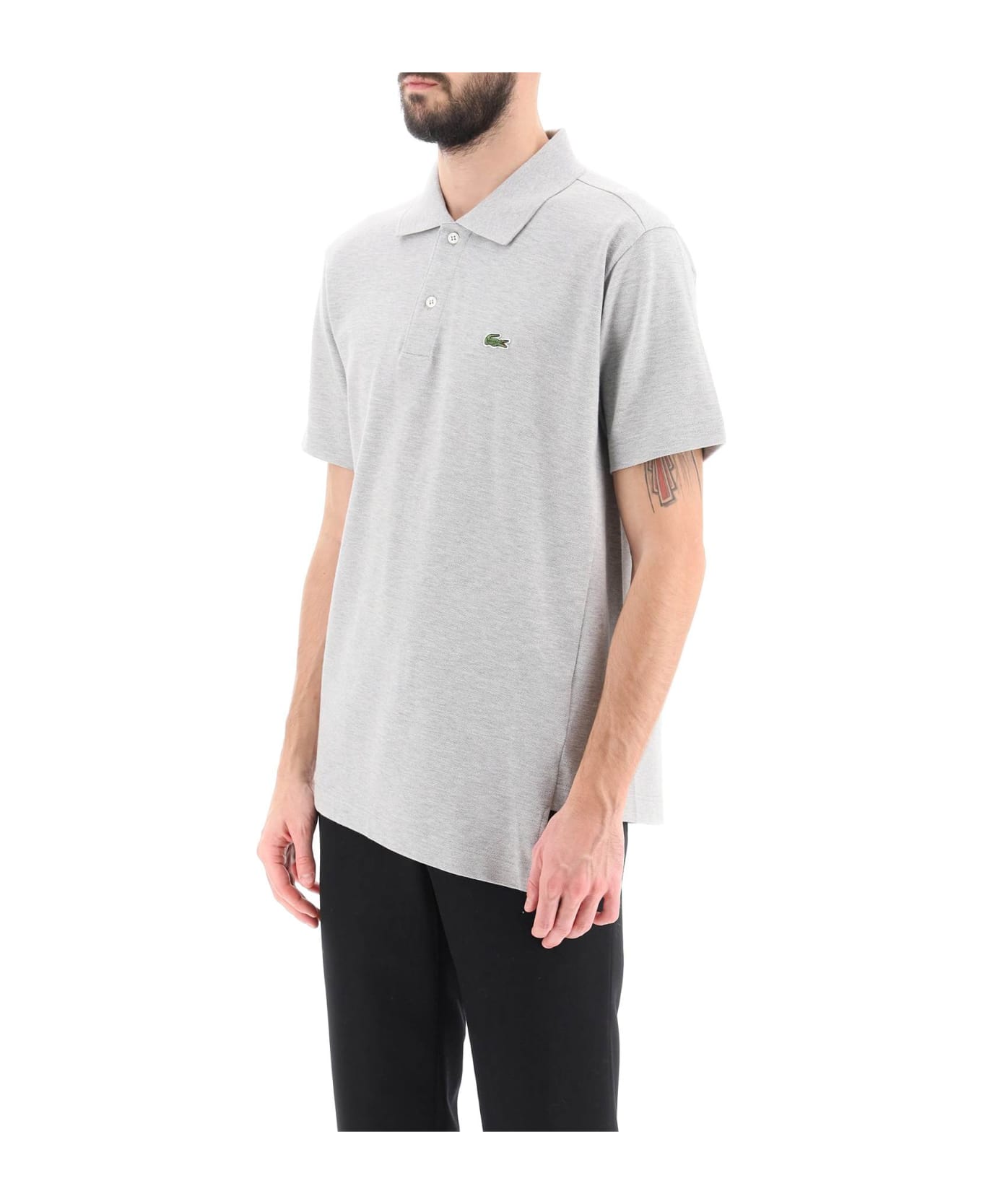 Comme des Garçons Shirt Lacoste Crocodile Polo Shirt - TOP GREY (Grey)