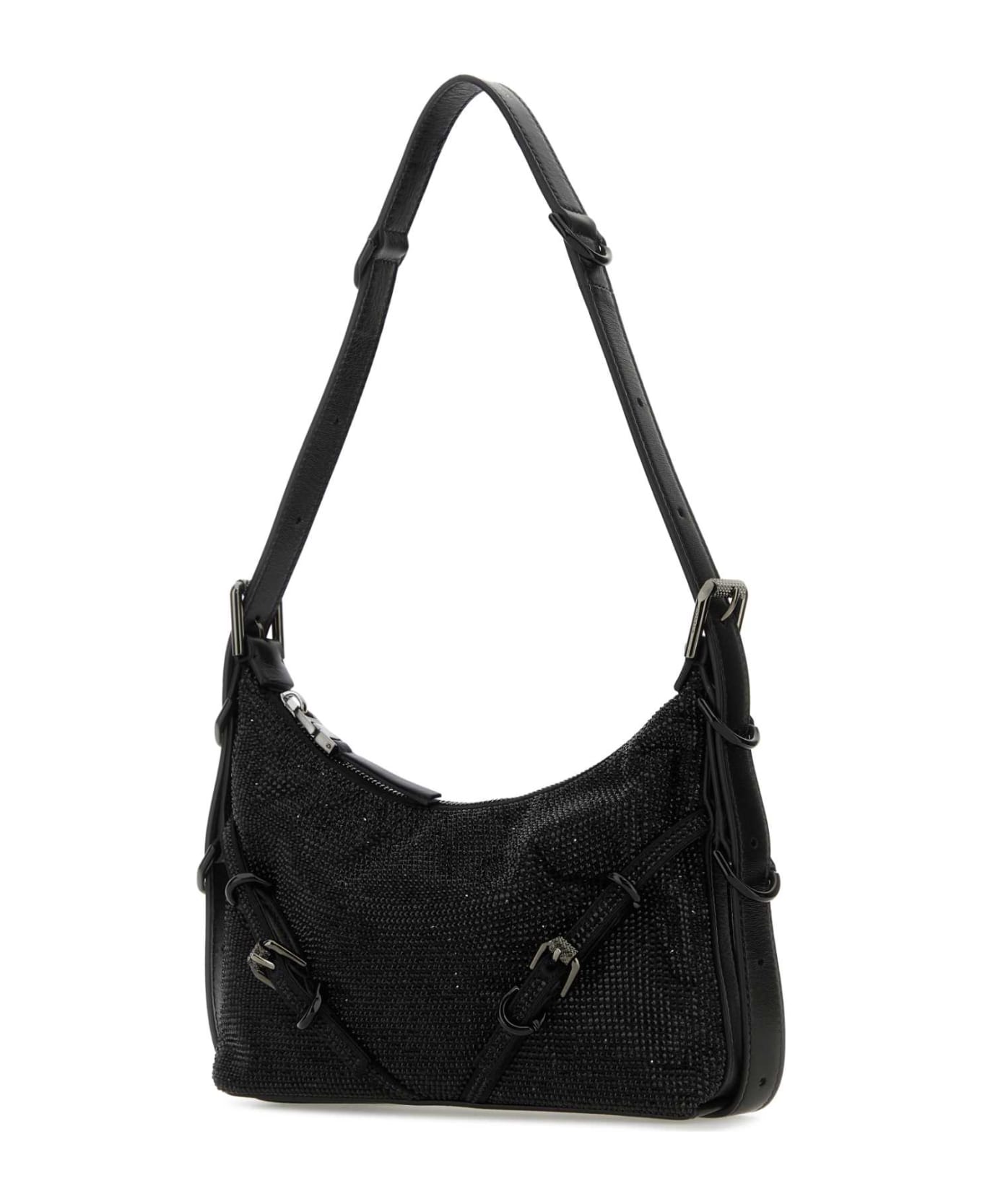 Givenchy Black Fabric Mini Voyou Shoulder Bag - BLACK トートバッグ