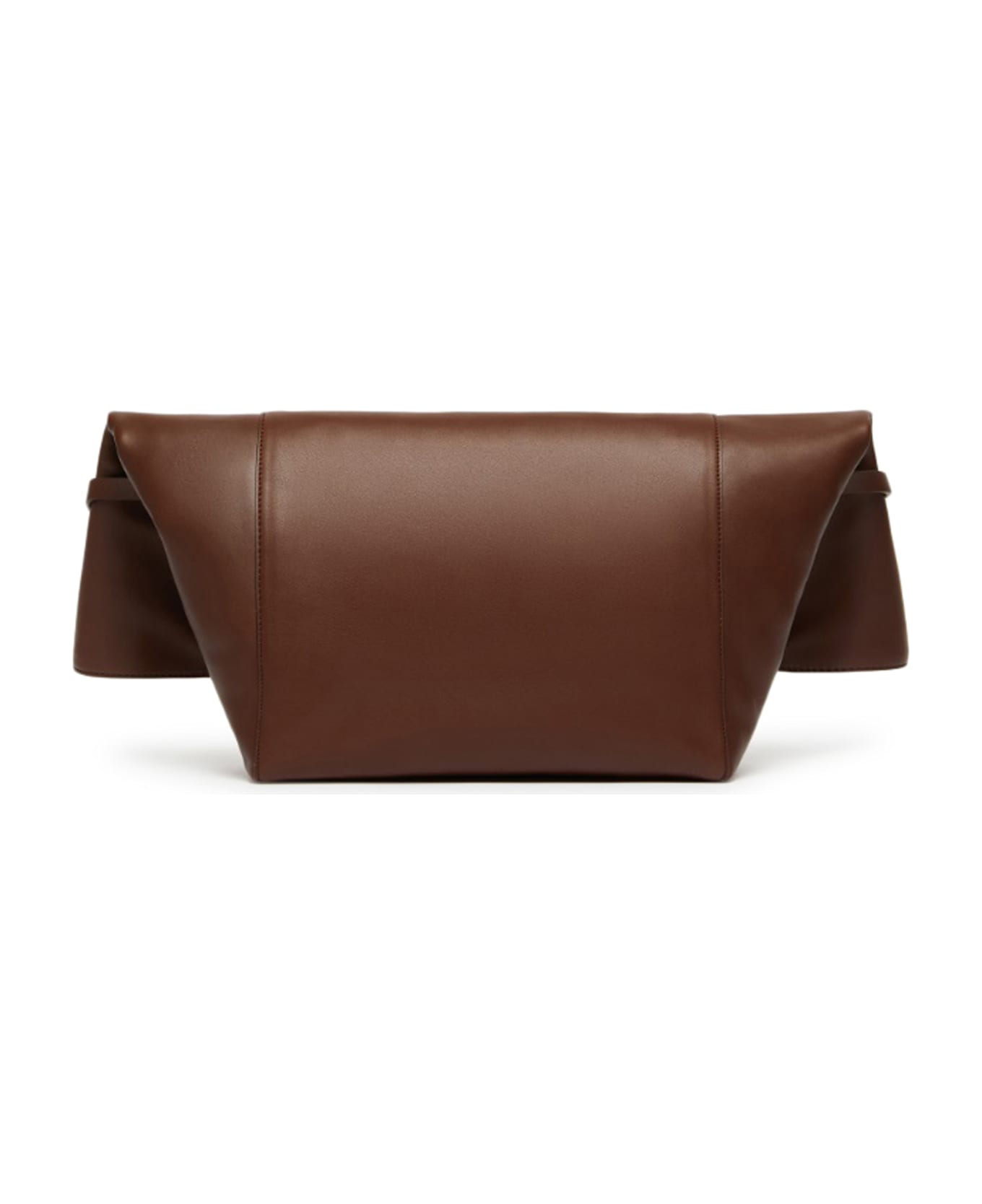 Max Mara Large Clutch In Natural Leather Max Mara - Cocoa