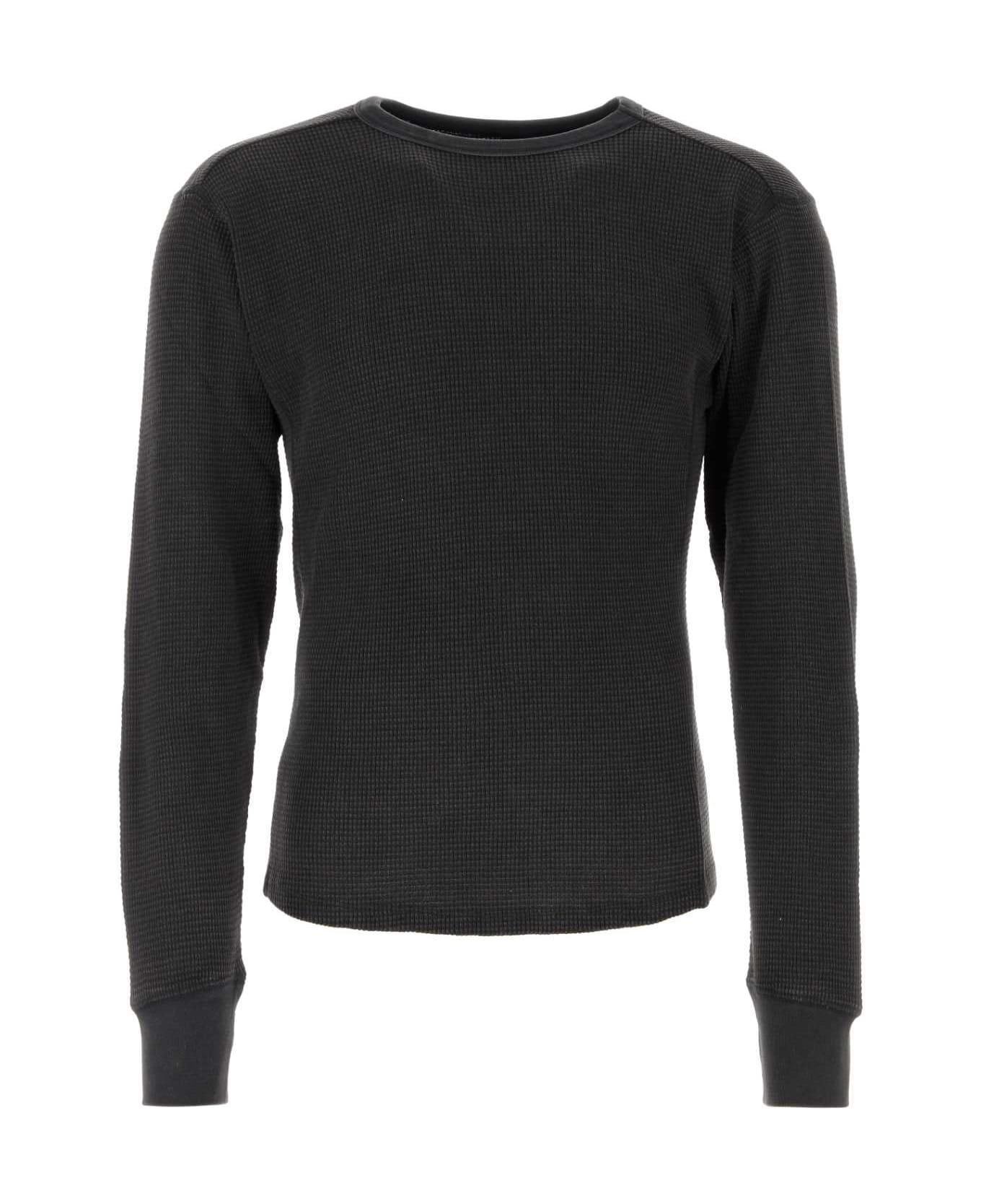 Entire Studios Charcoal Cotton Sweater - WASHEDBLACK