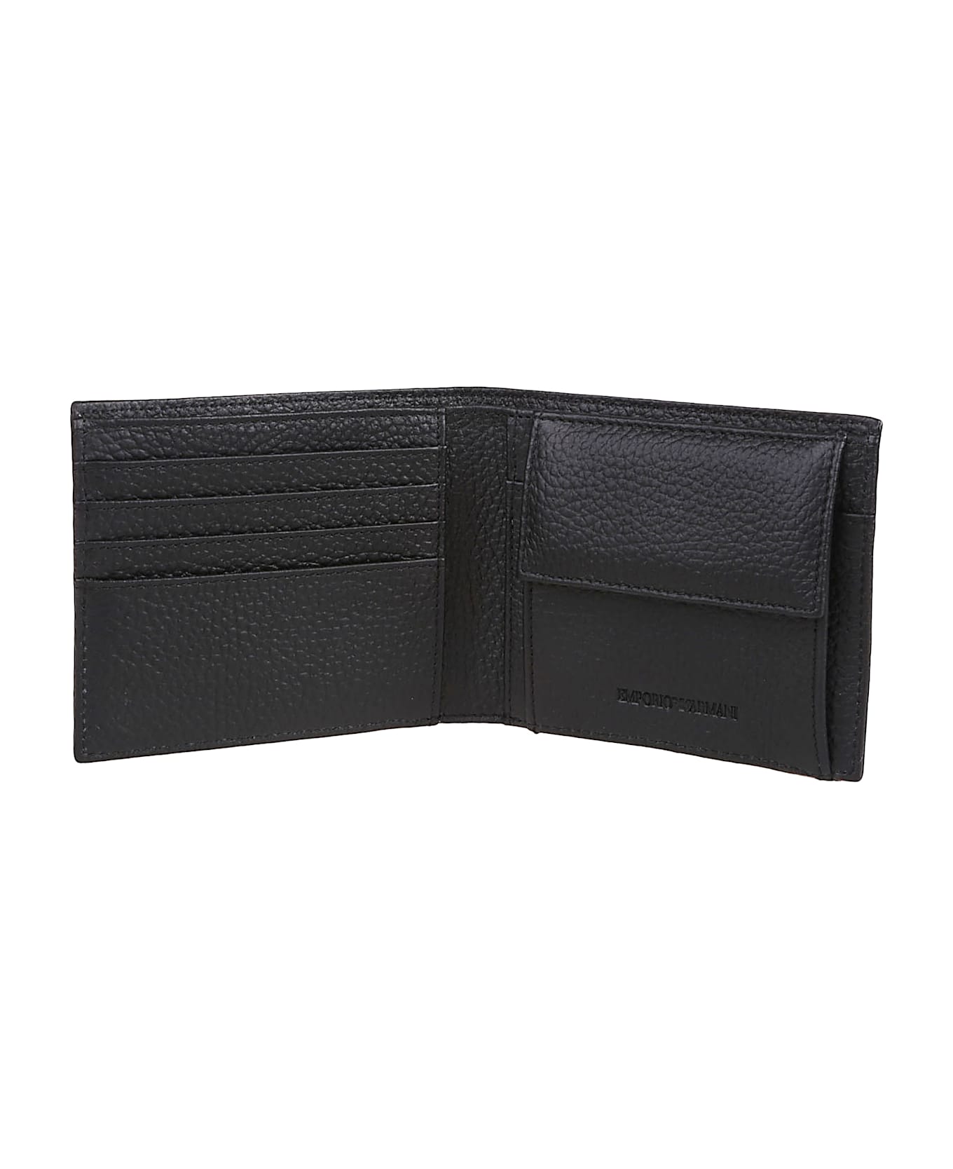 Emporio Armani Embossed Eagle All Over Wallet - Nero