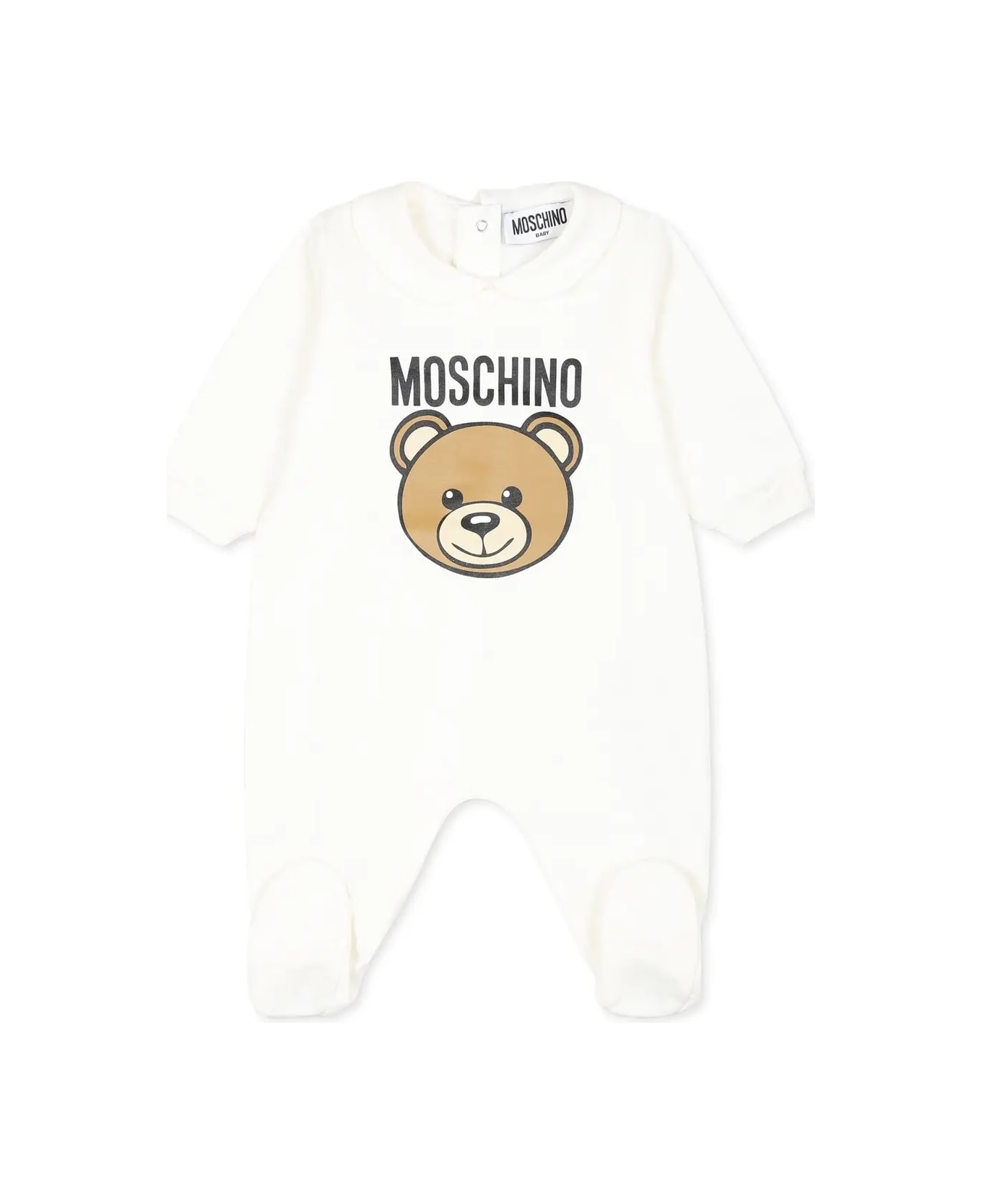 Moschino White Teddy Bear Playsuit - White