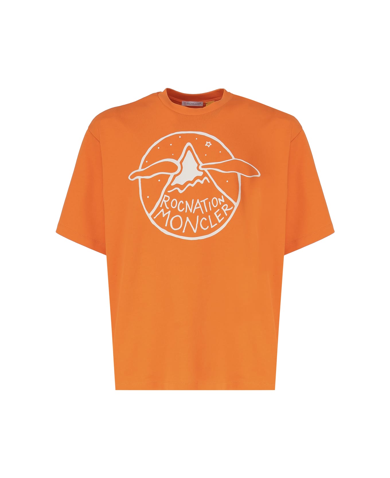 Moncler Genius T-shirt With Logo Pattern - Orange シャツ