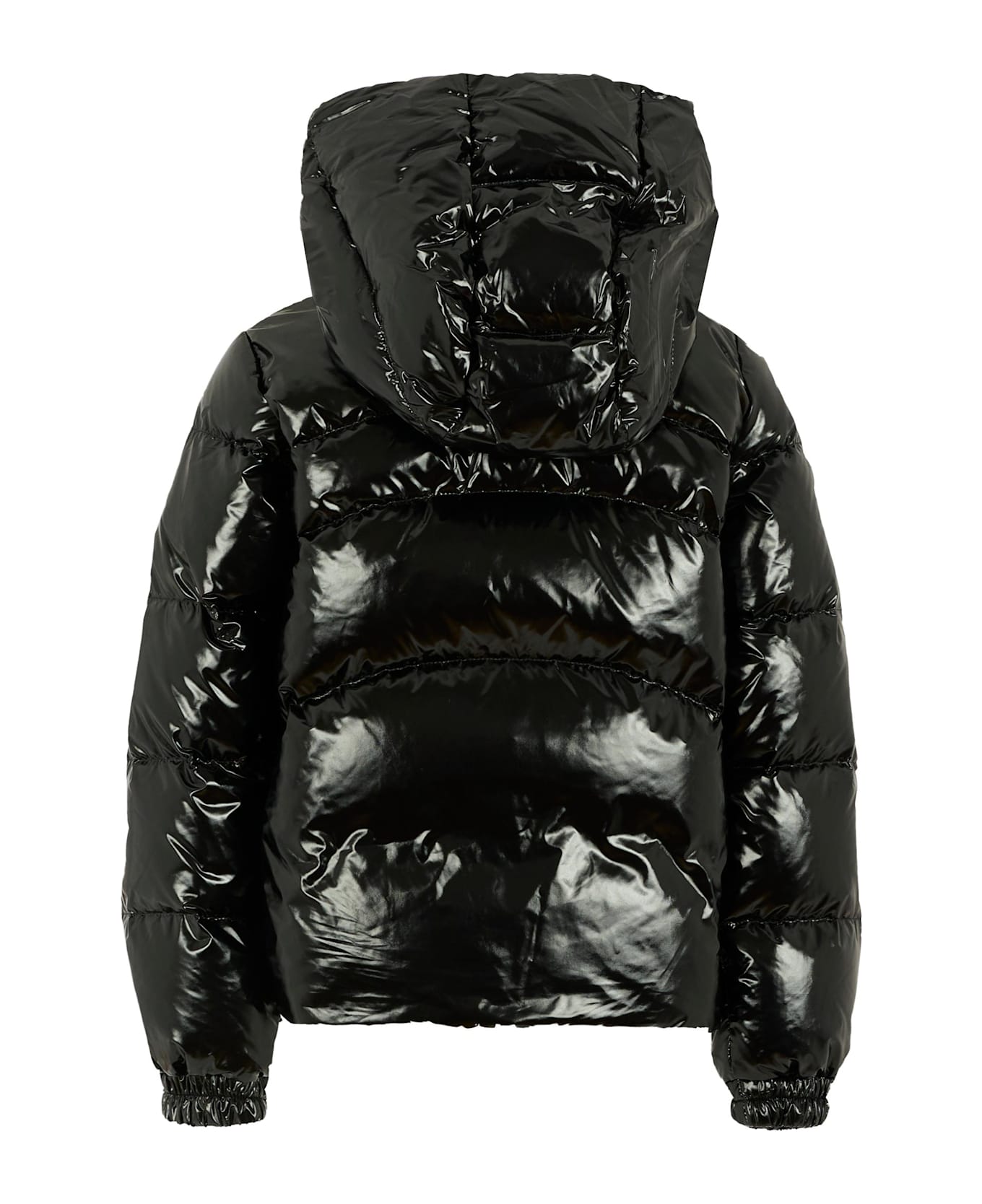 Colmar Black Down Jacket For Girl With Logo - Black