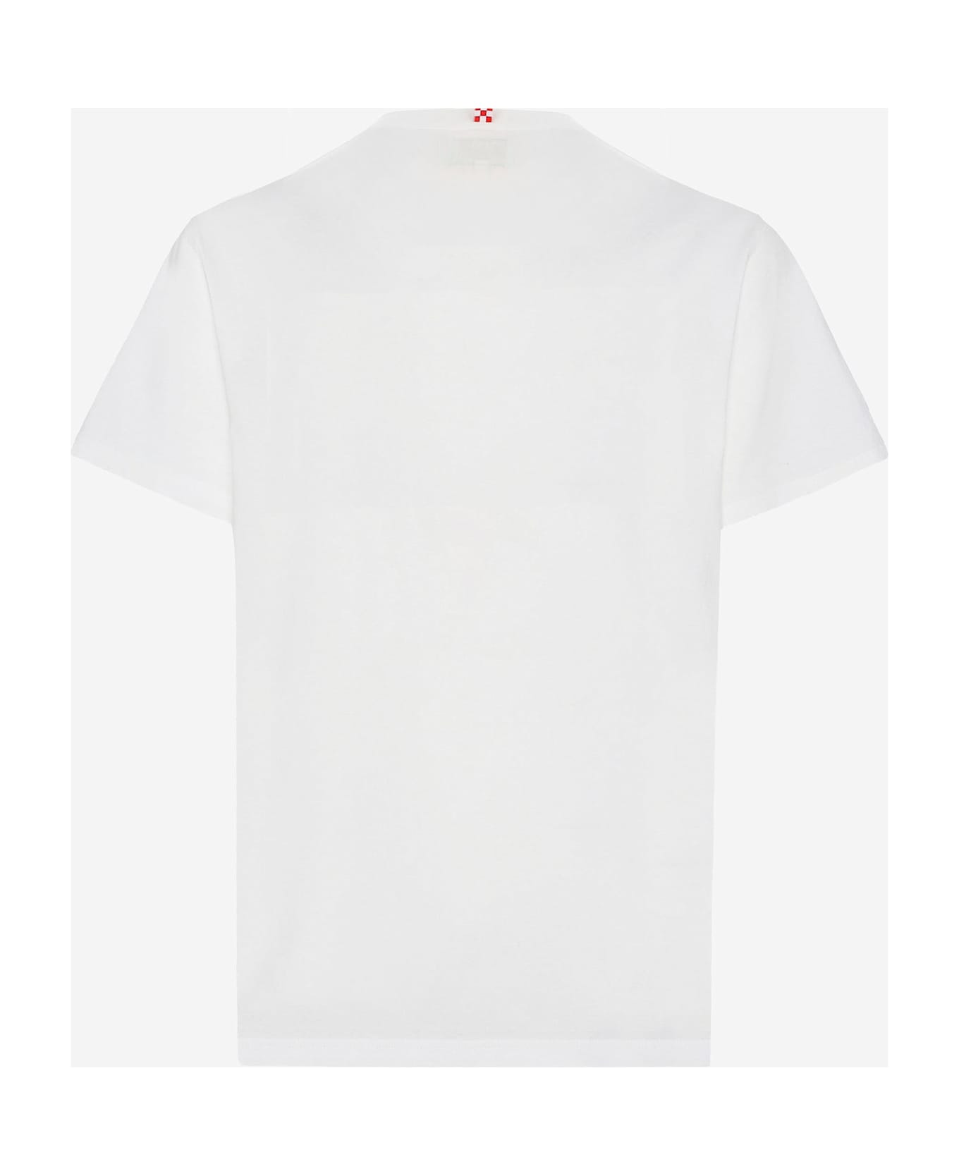 MC2 Saint Barth Cotton T-shirt With Logo Print - White