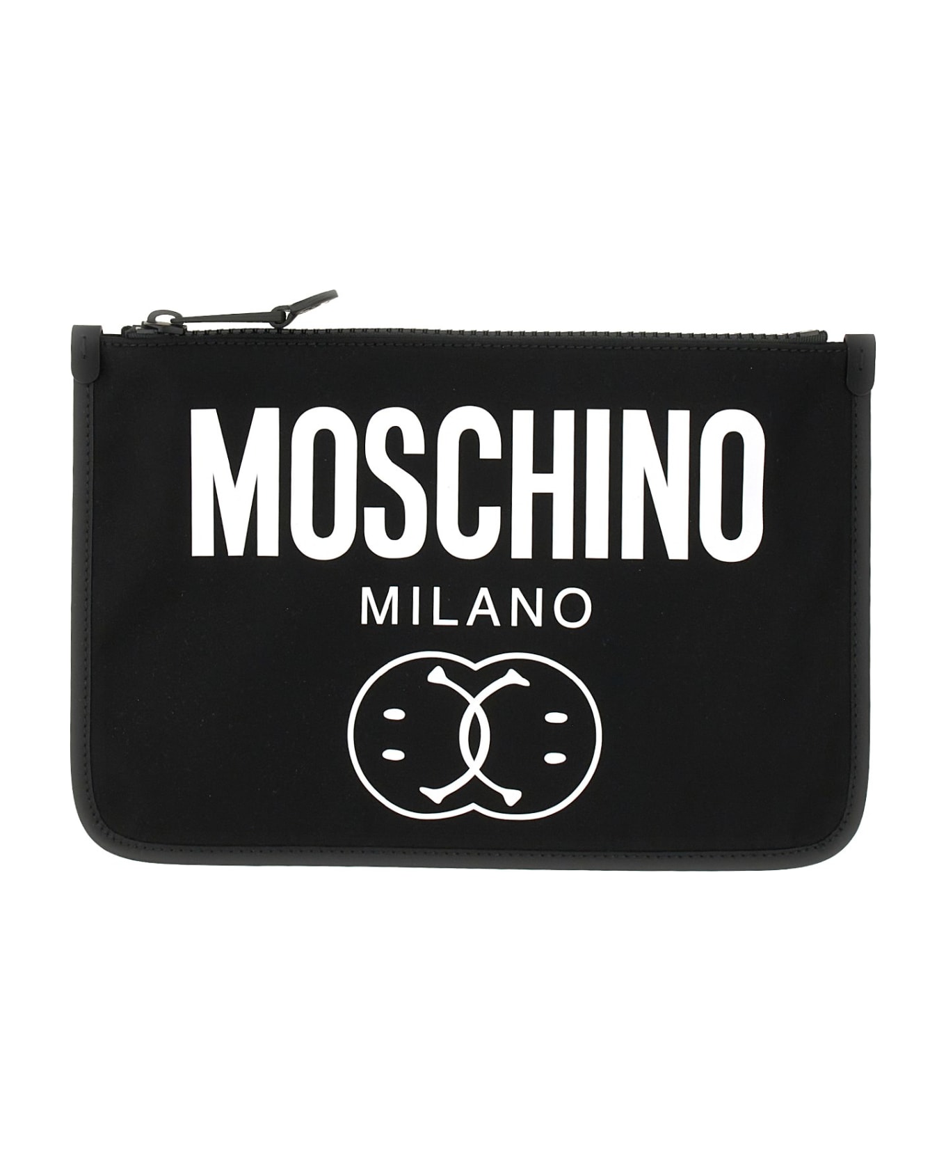 Moschino Clutch With Logo - NERO