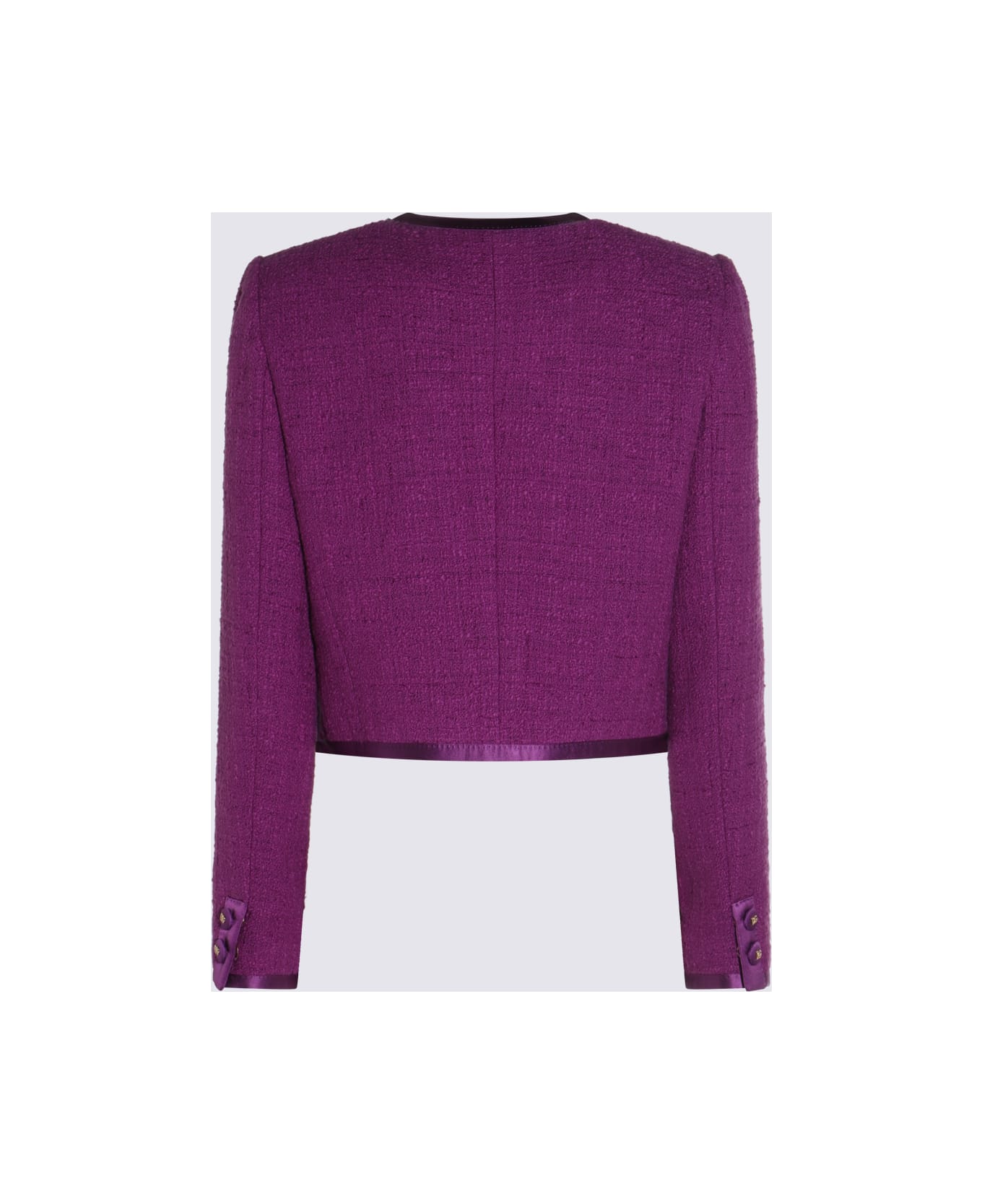 Dolce 
Gabbana Violet Cotton Casual Jacket - Purple