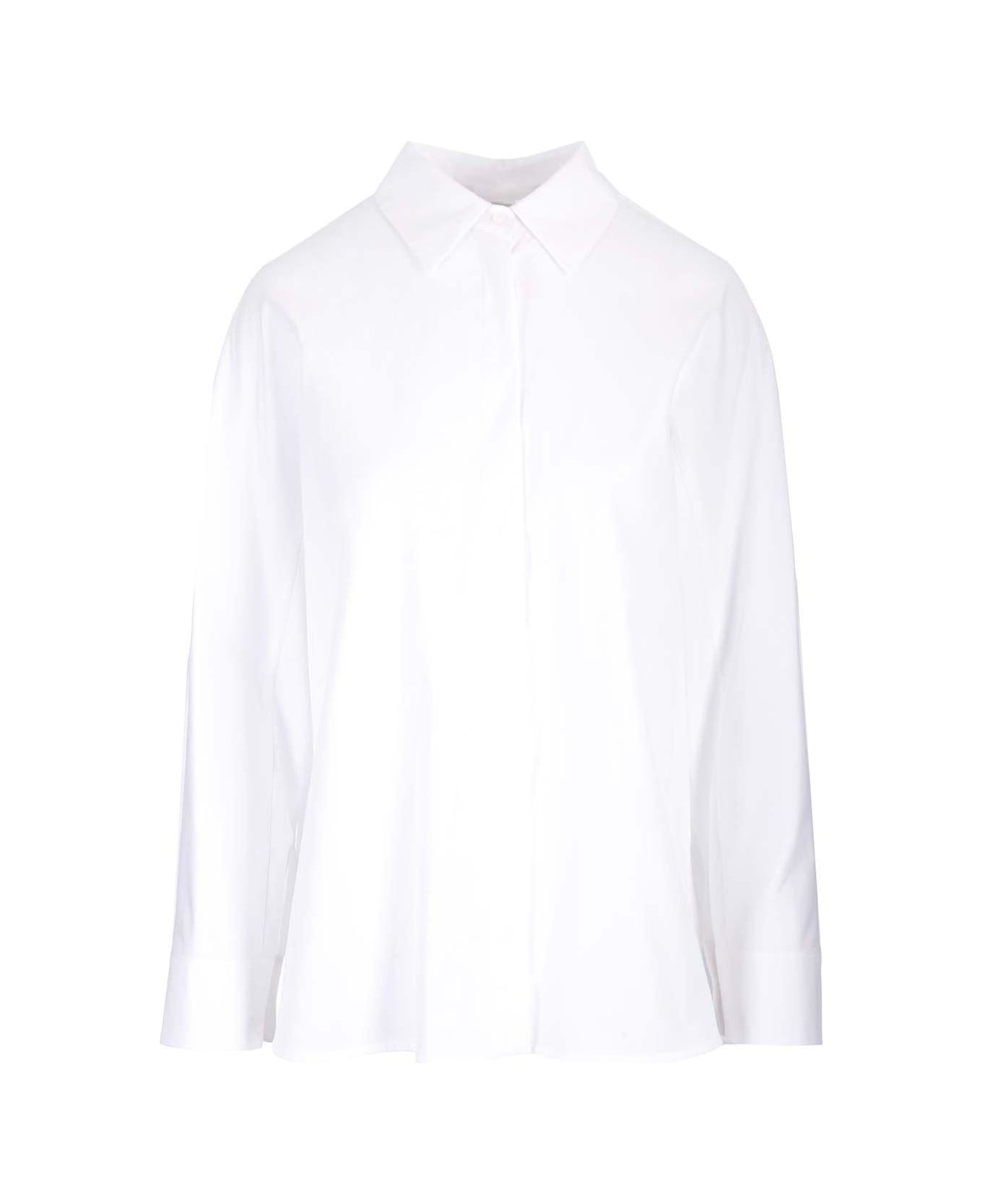 
S Max Mara Buttoned Long-sleeved Oxford Shirt - Bianco