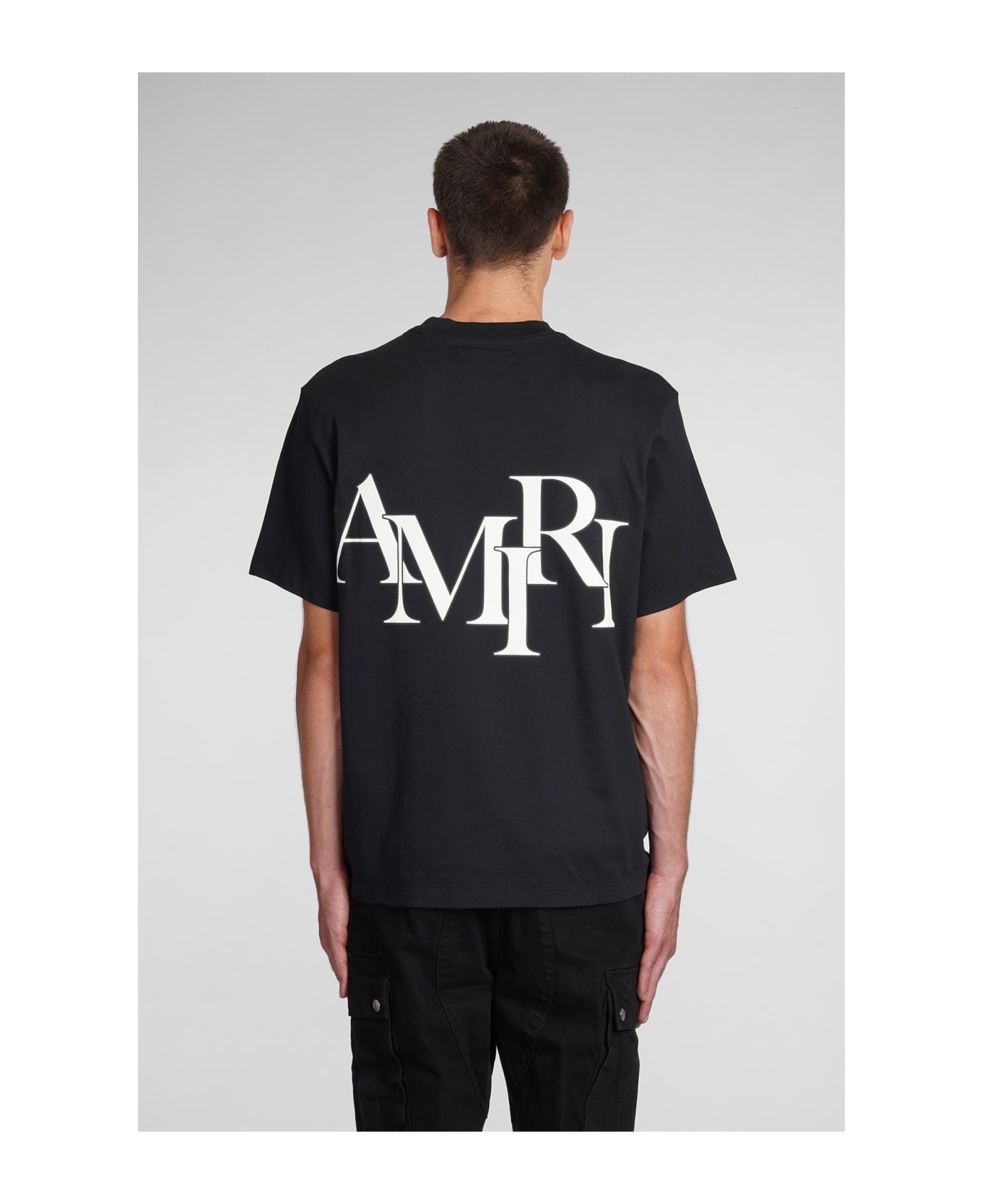 AMIRI 'staggered Logo' T-shirt - Black シャツ