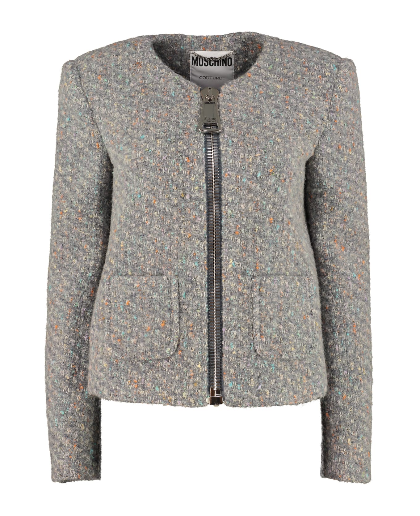Moschino Boucle Wool Jacket - grey