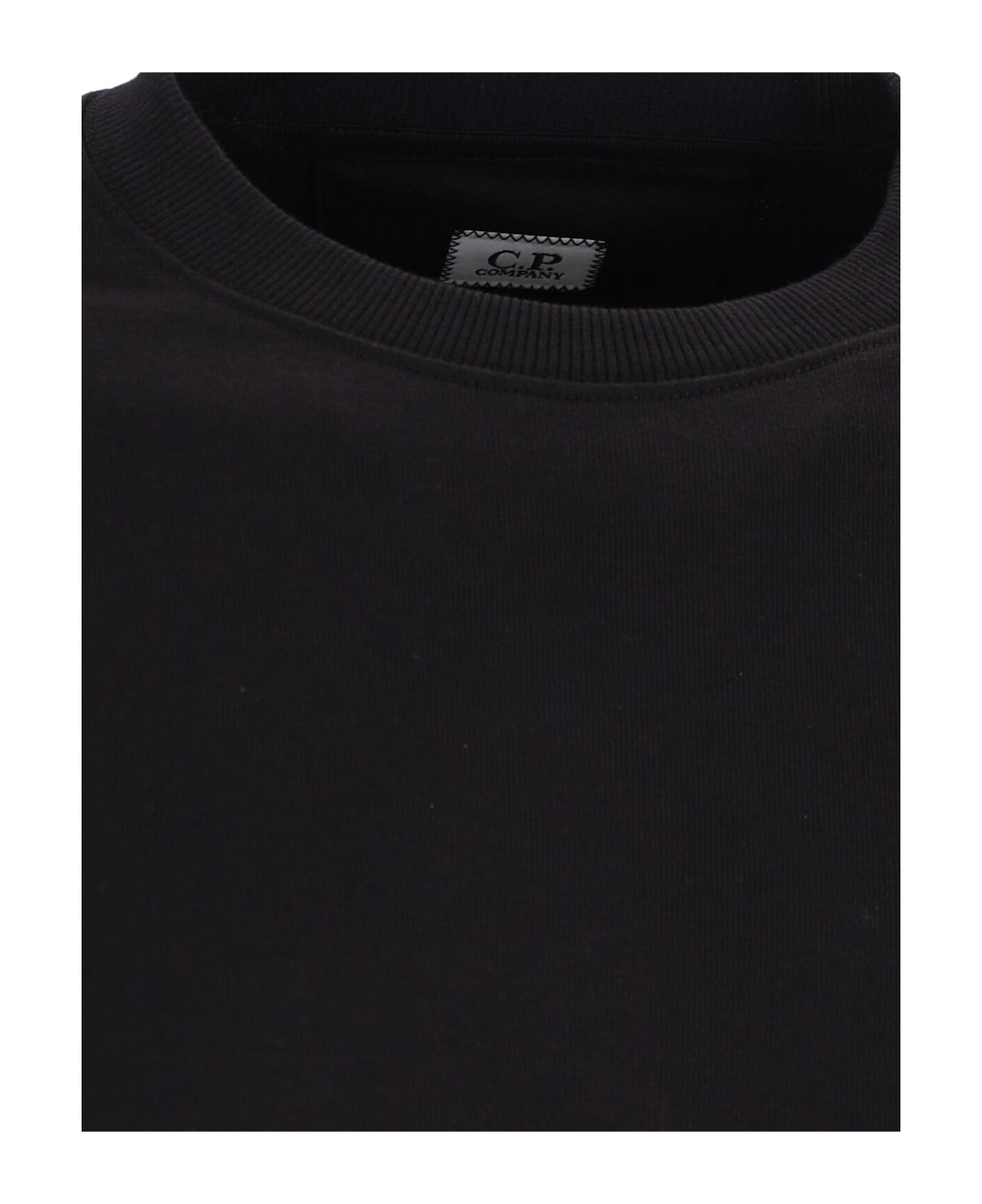 C.P. Company Logo Crewneck Sweatshirt - BLACK