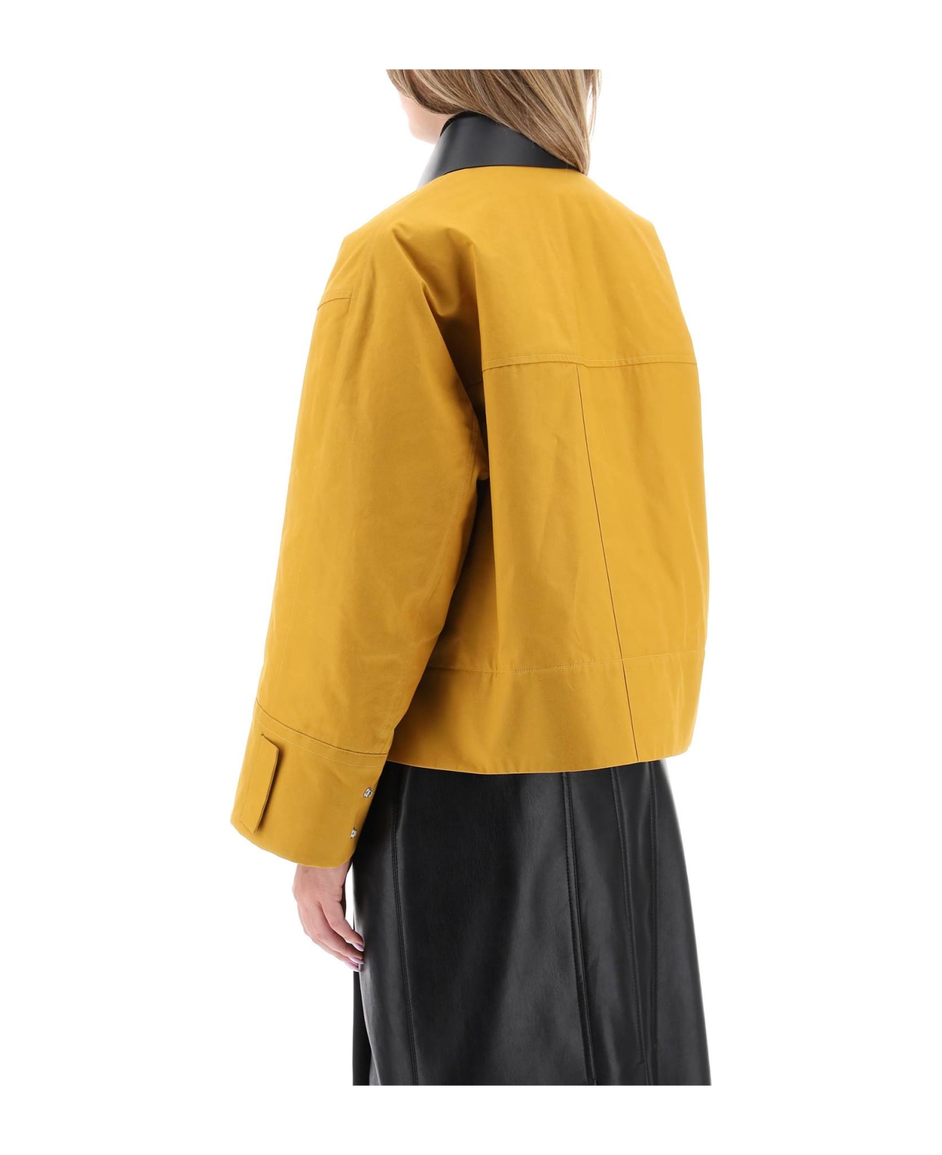 Jil Sander Jacket With Leather Collar - MUSTARD (Yellow) ジャケット