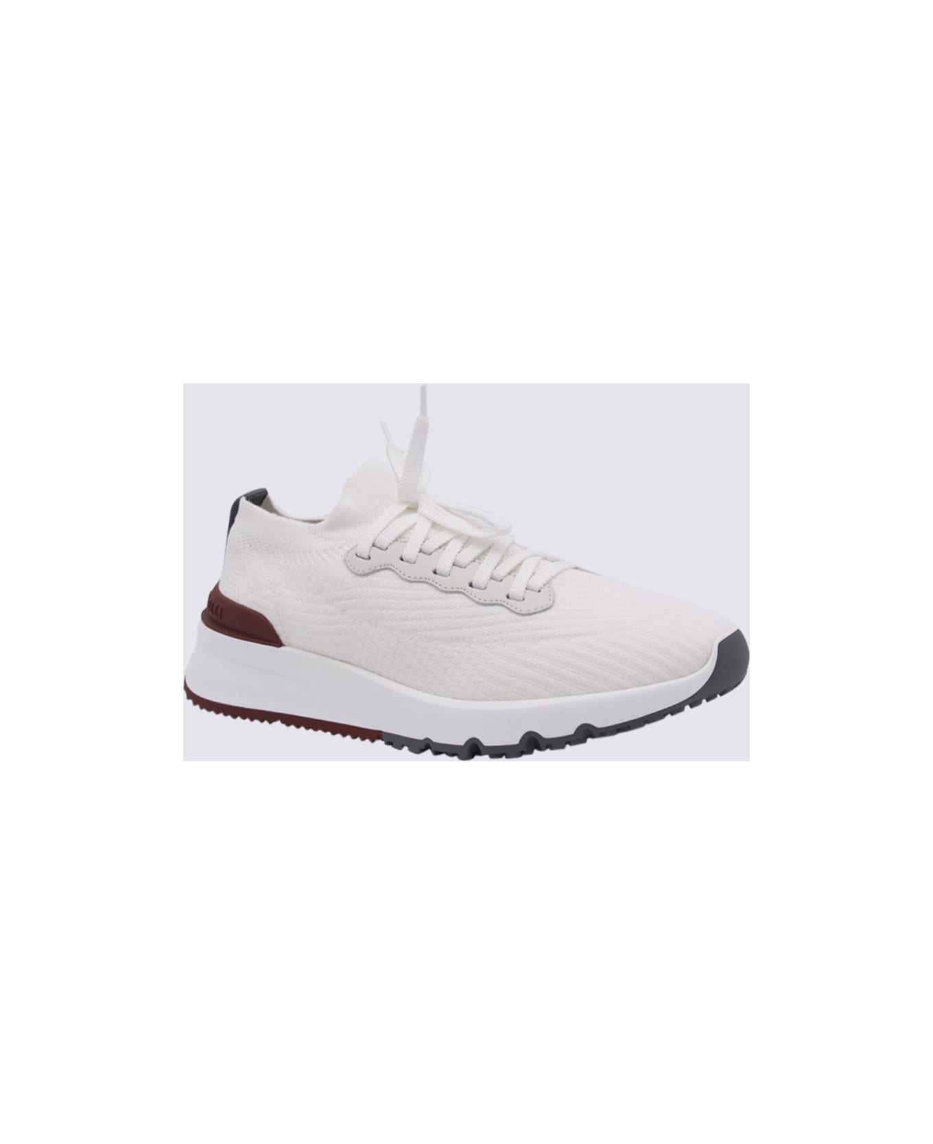 Brunello Cucinelli White Knit Sneakers - White