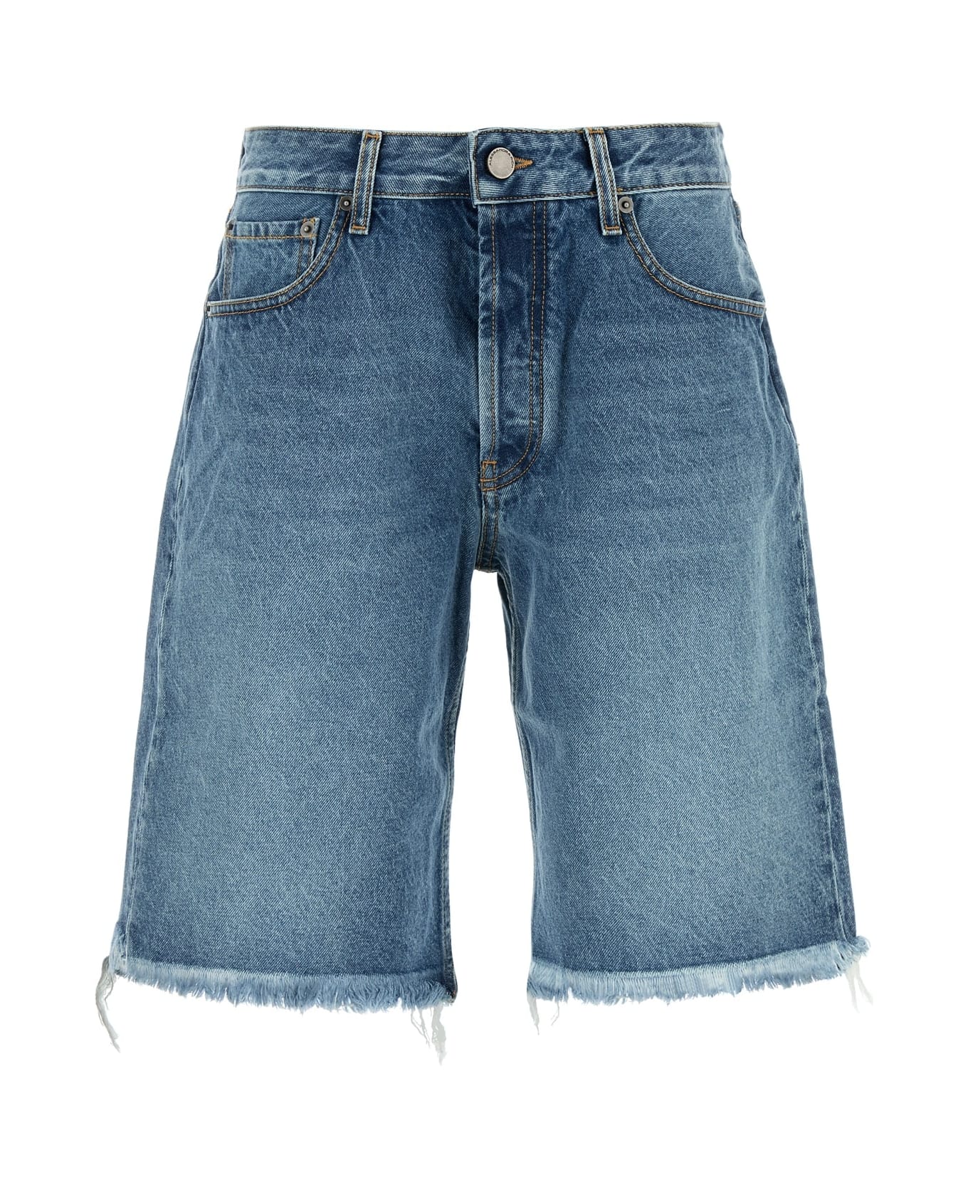 Alessandra Rich Denim Bermuda Shorts - BLUE