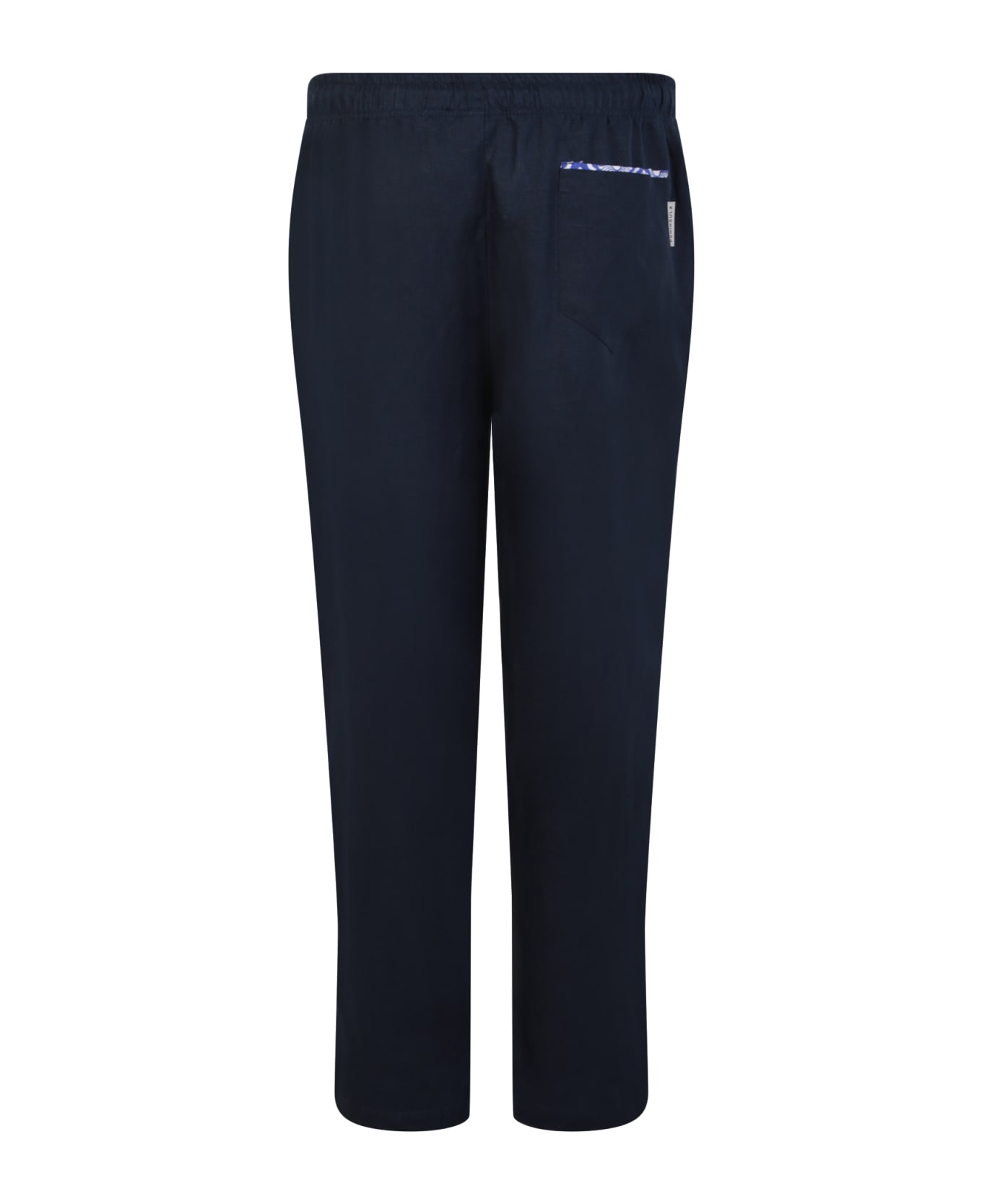 Peninsula Swimwear Stromboli Linen Blue Trousers - Blue