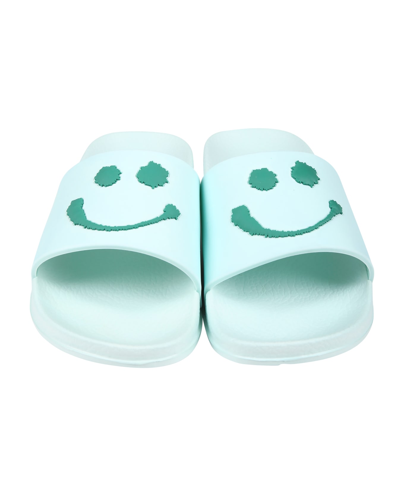 Molo Green Slippers For Kids With Smiley - Green シューズ