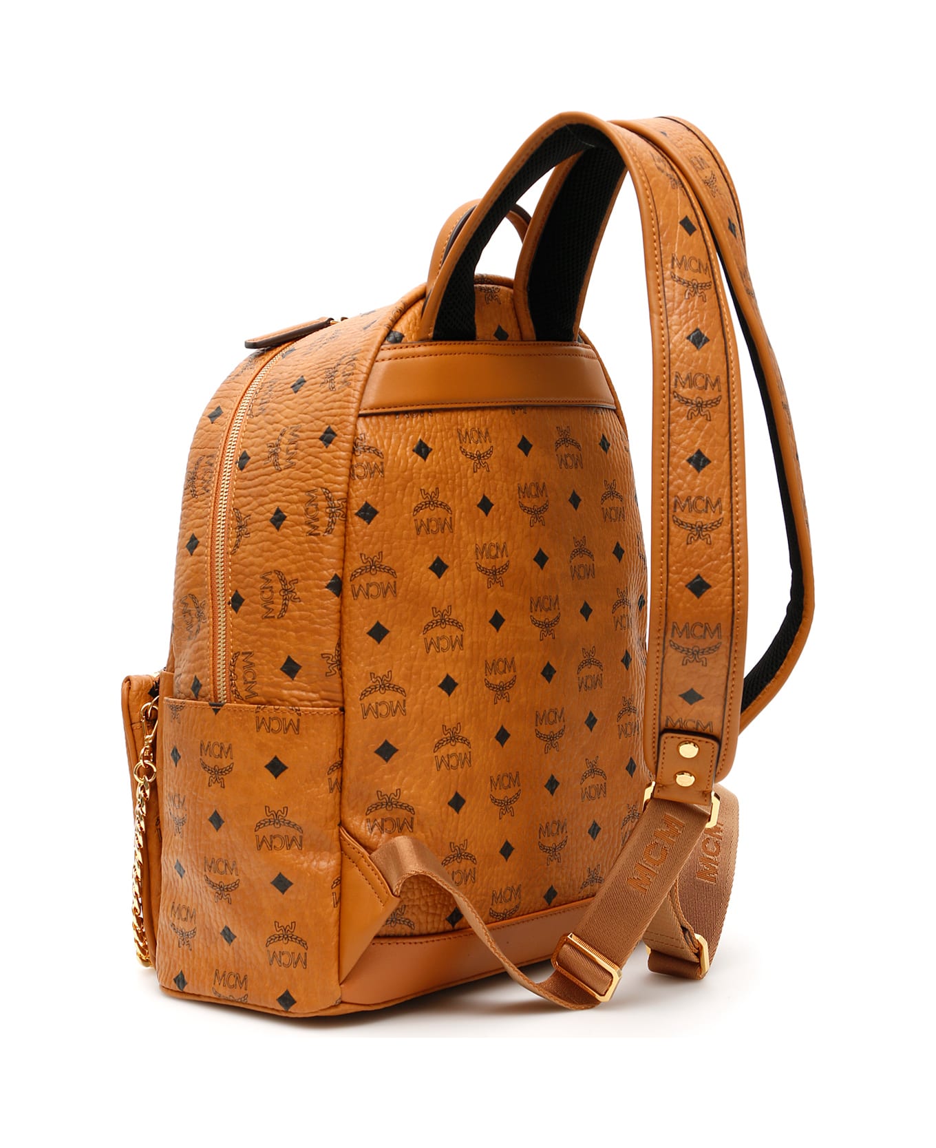 MCM Visetos Trilogie Stark Backpack - COGNAC (Brown)