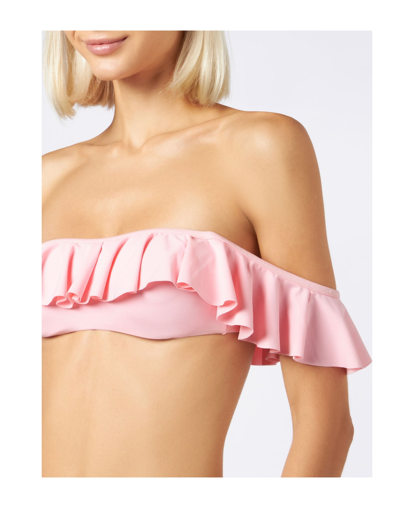 MC2 Saint Barth Off Shoulder Pink Bikini Top - PINK