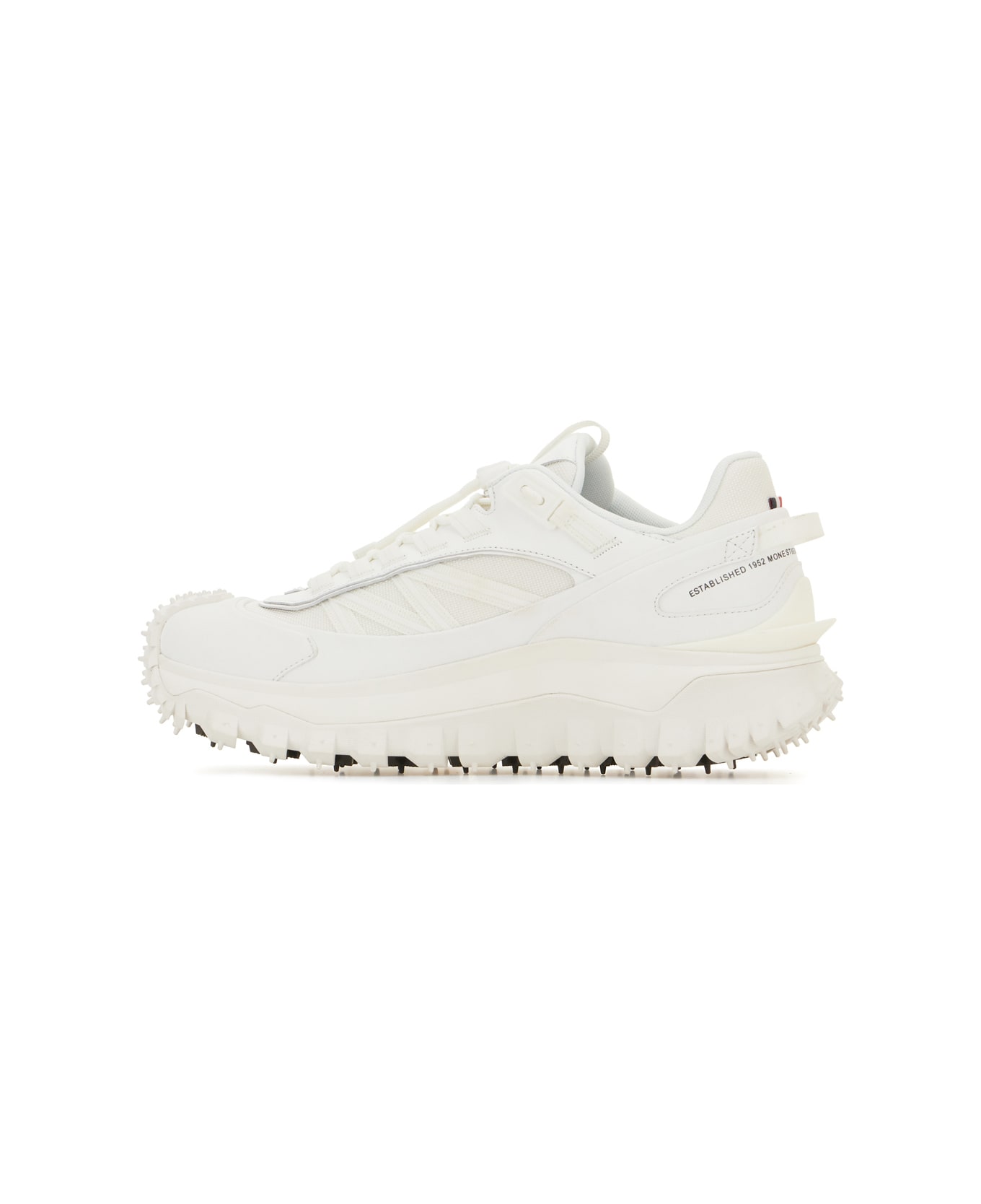 Moncler White Fabric Trailgrip Gtx Sneakers - Bianco