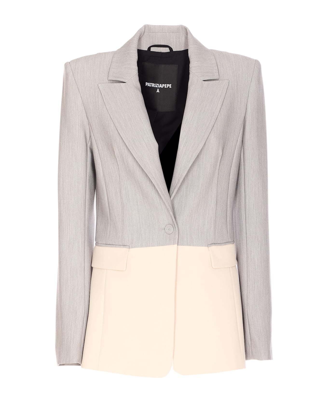 Patrizia Pepe Color Block Jacket - Grey