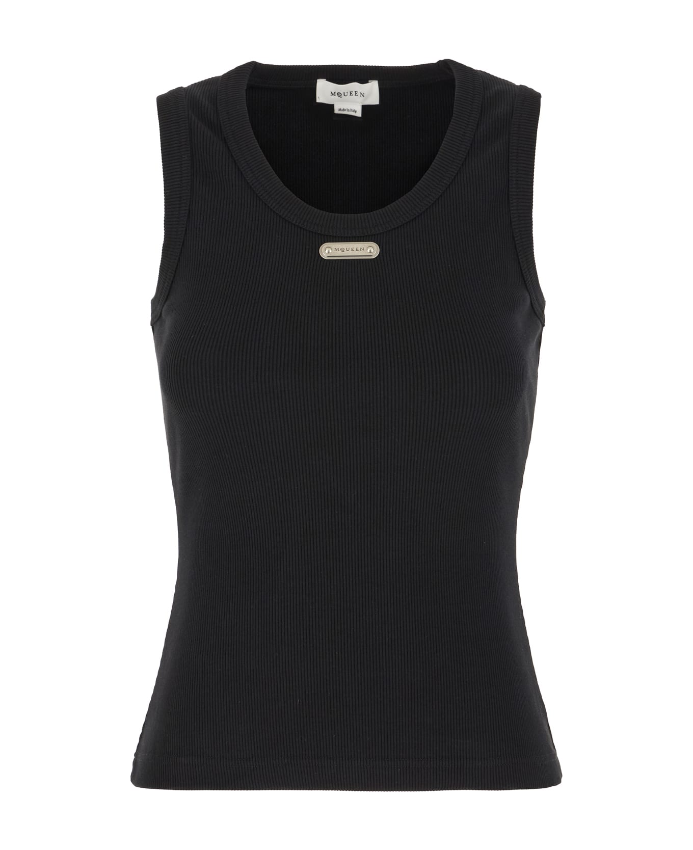 Alexander McQueen Black Cotton Top - BLACK