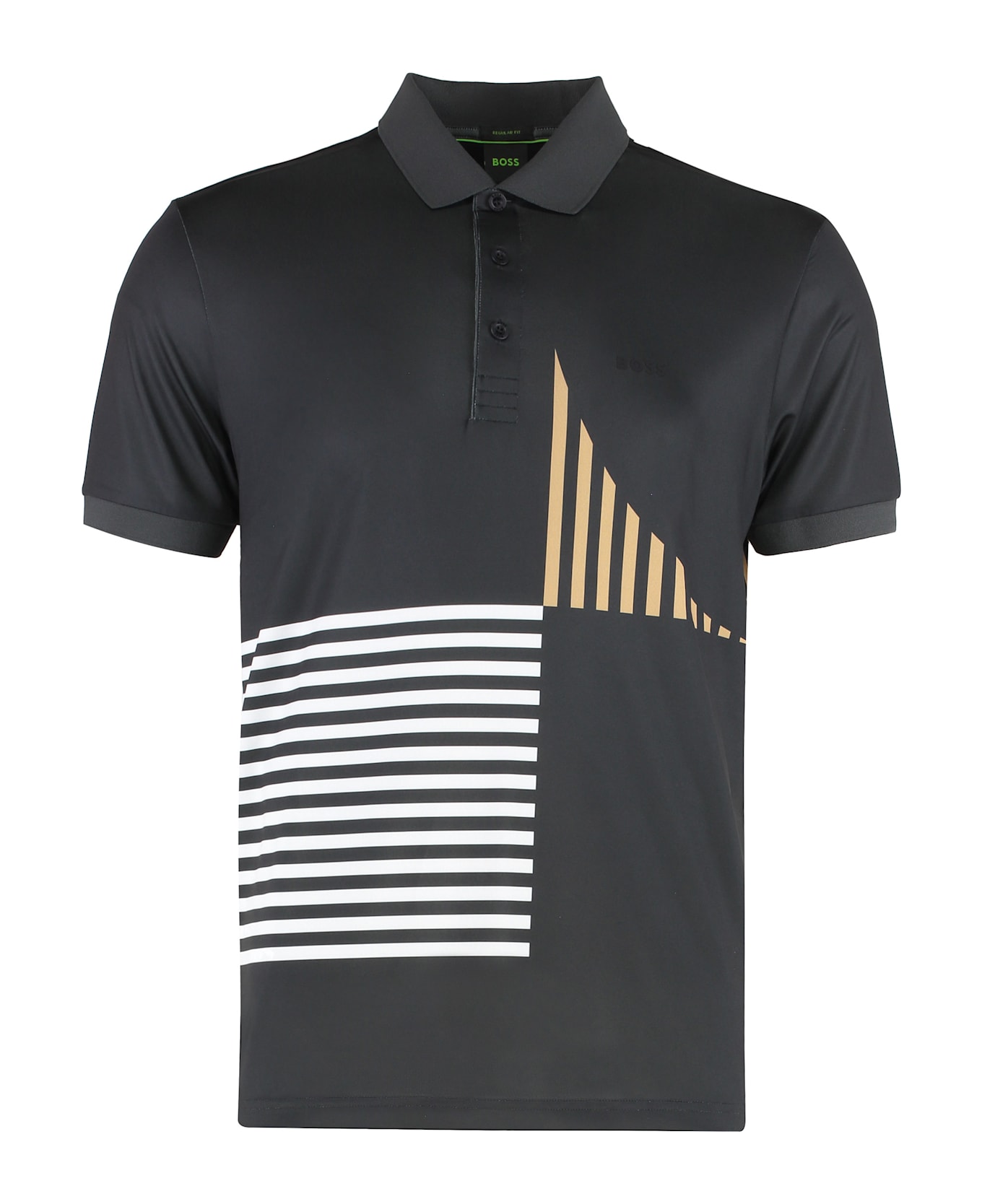 Hugo Boss Technical Fabric Polo Shirt - black