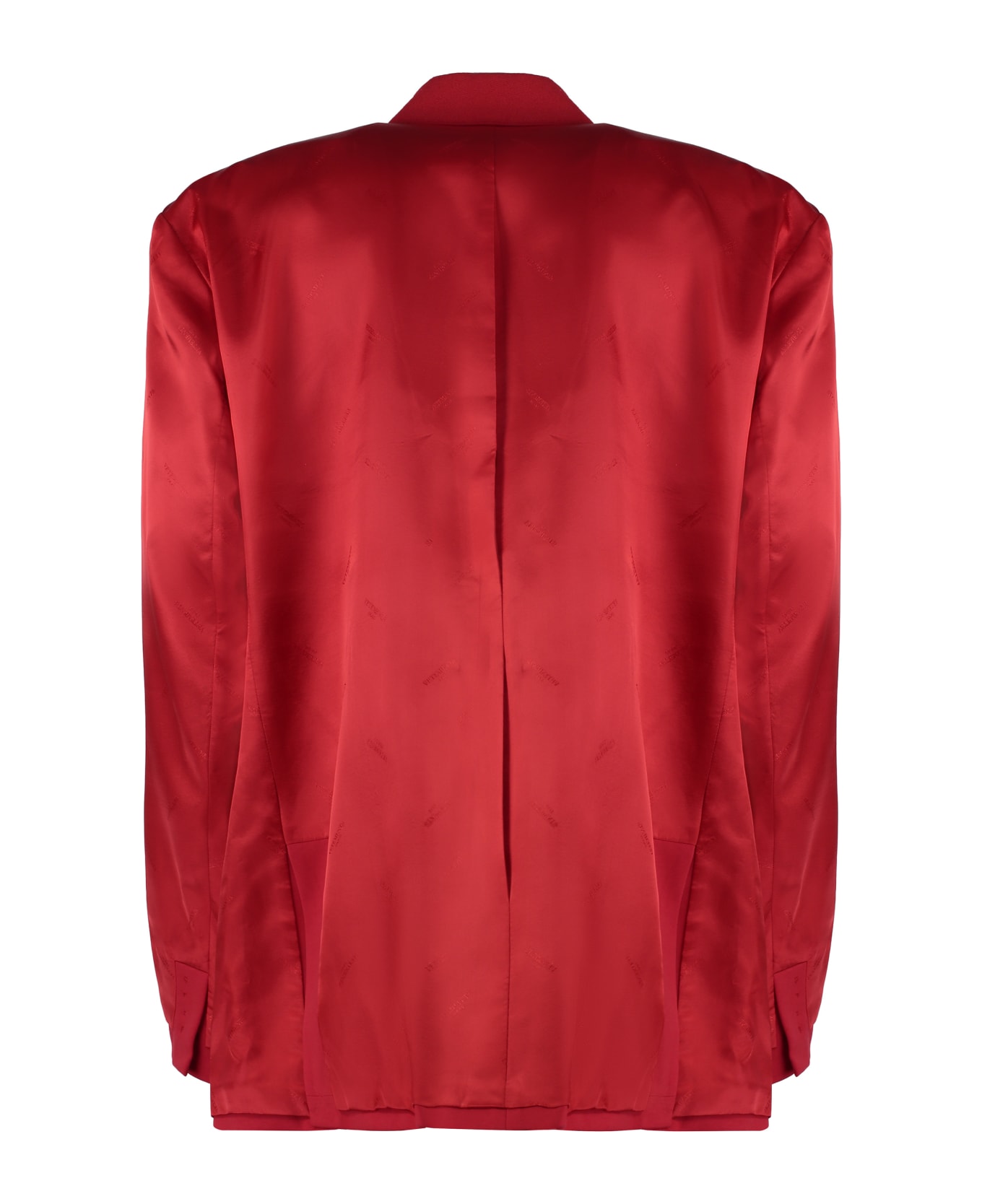 VETEMENTS Cotton Blend Jacquard Blazer - red