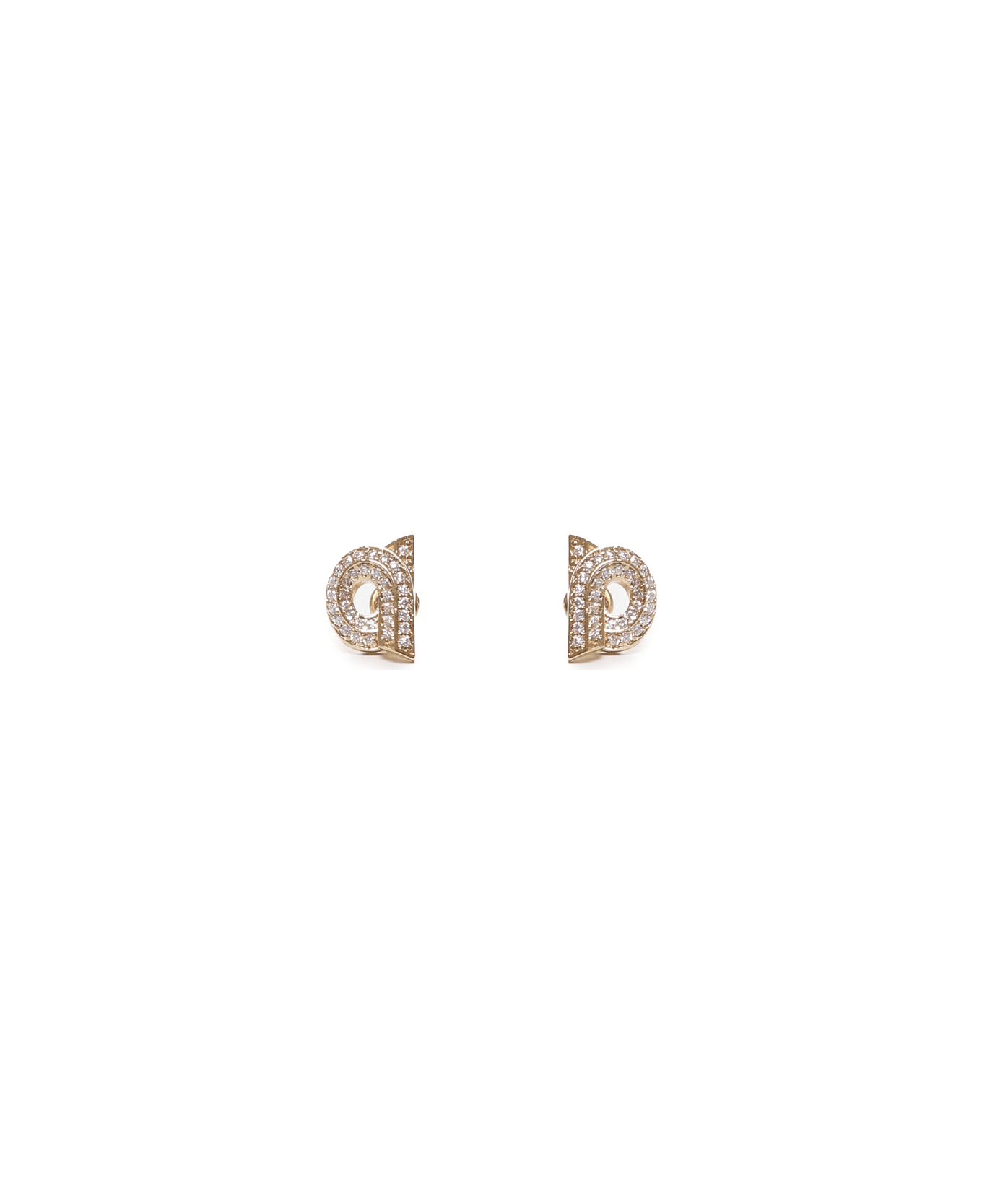 Ferragamo Bow Earring In Brass - Gold