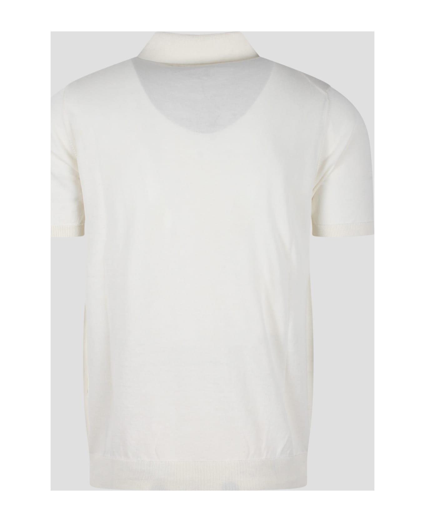 Roberto Collina Cotton Knit Polo Shirt - White