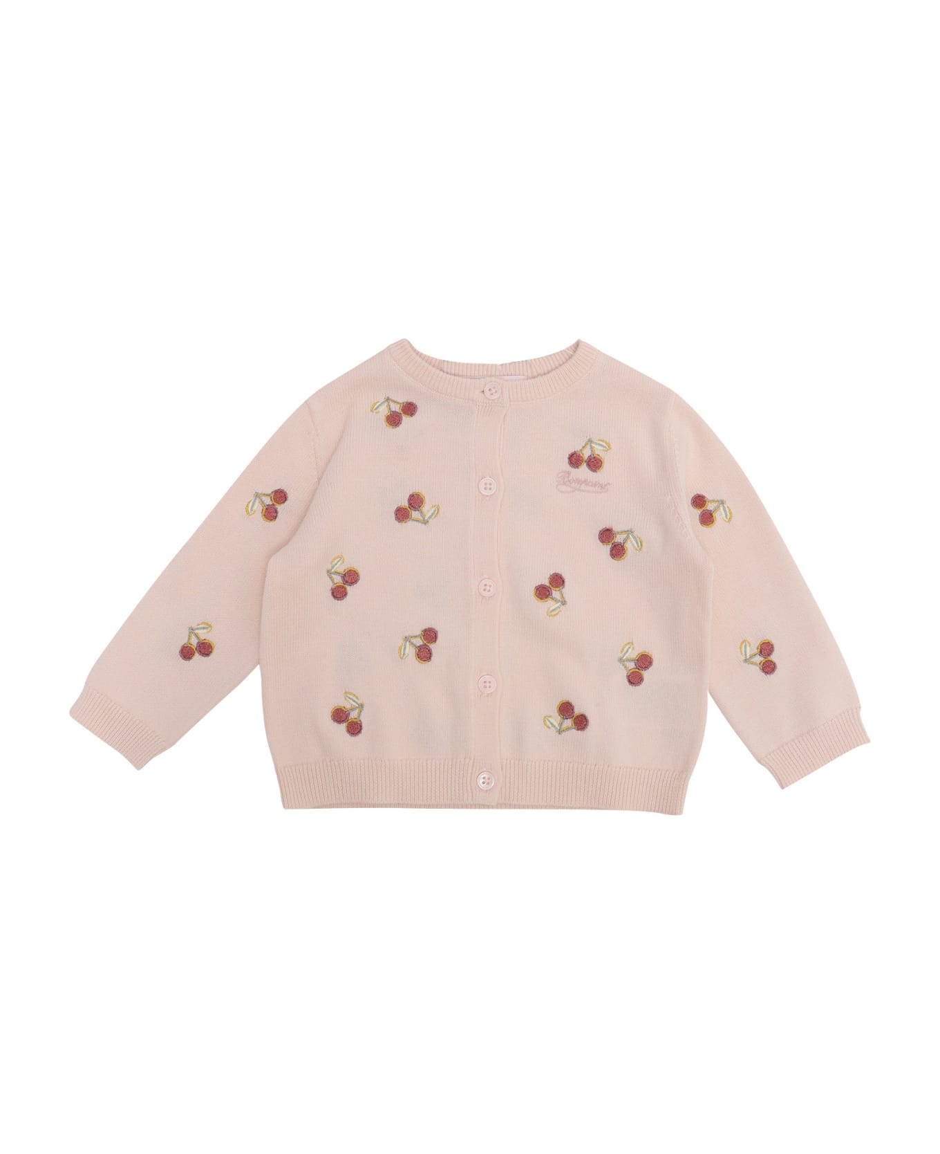 Bonpoint Girl's Cardigan With Cherries - PINK