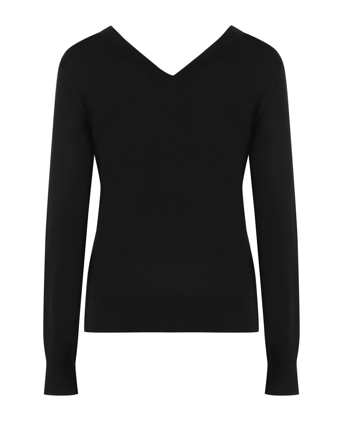 Calvin Klein Wool V-neck Sweater - black