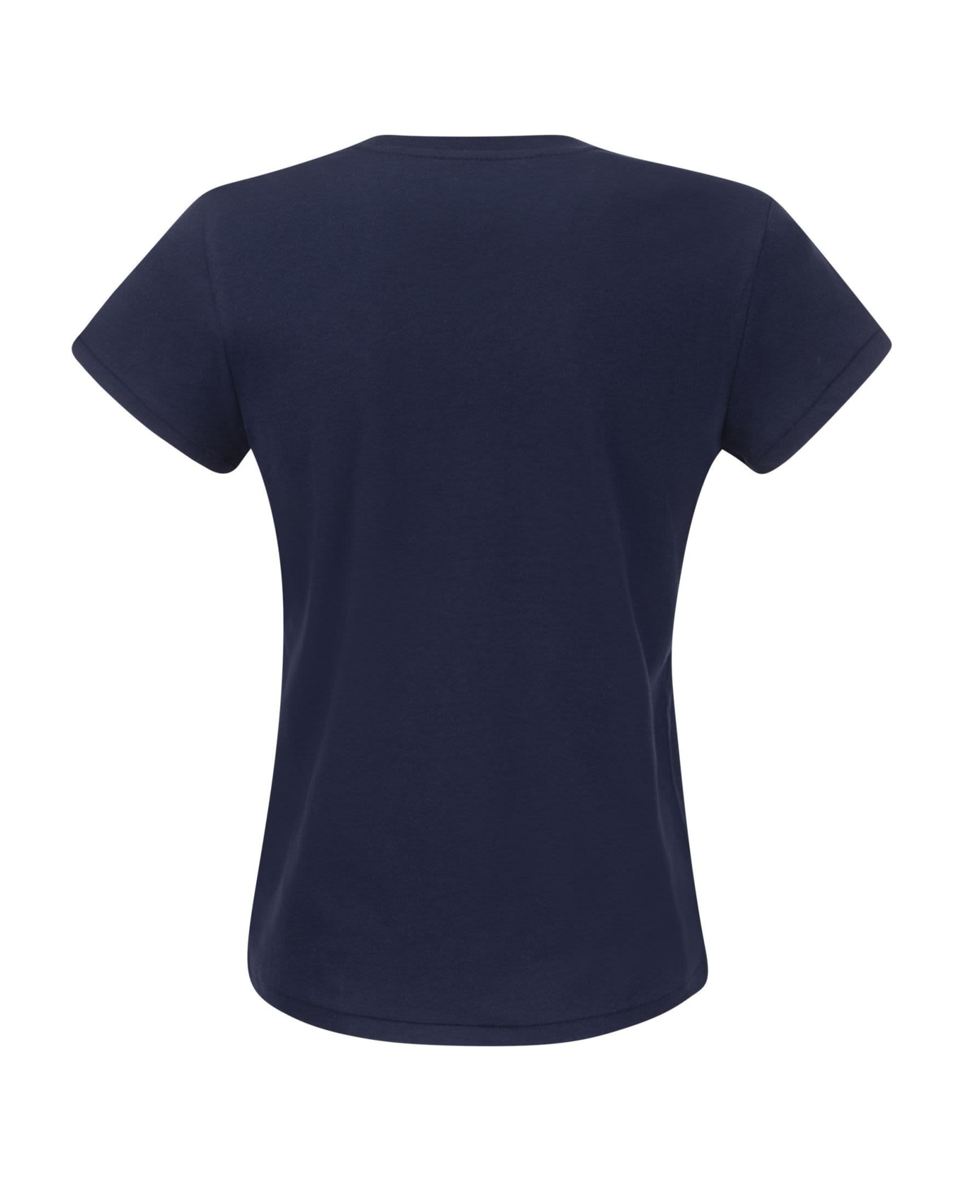 Polo Ralph Lauren Blue T-shirt With Contrasting Pony - Blue Tシャツ