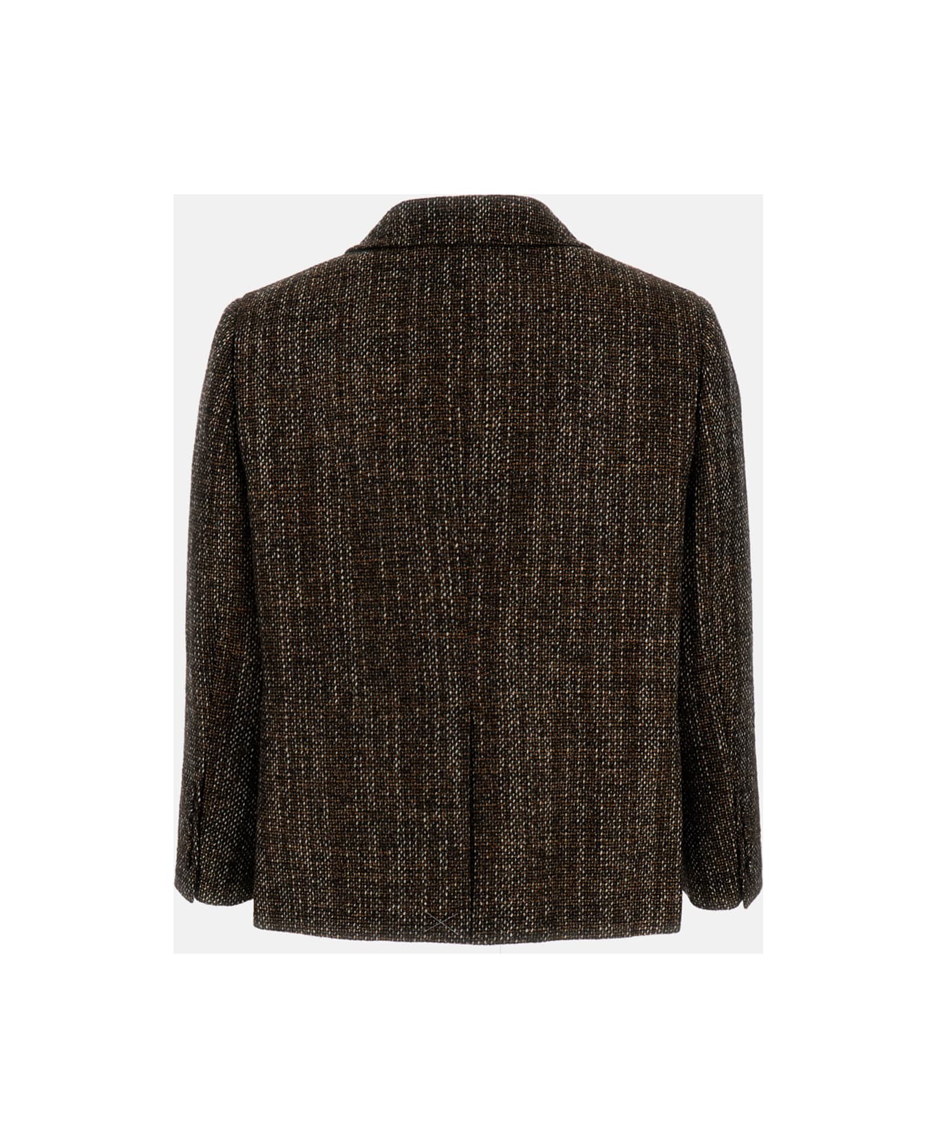Fendi Short Double Breasted Wool Jacket - Brown