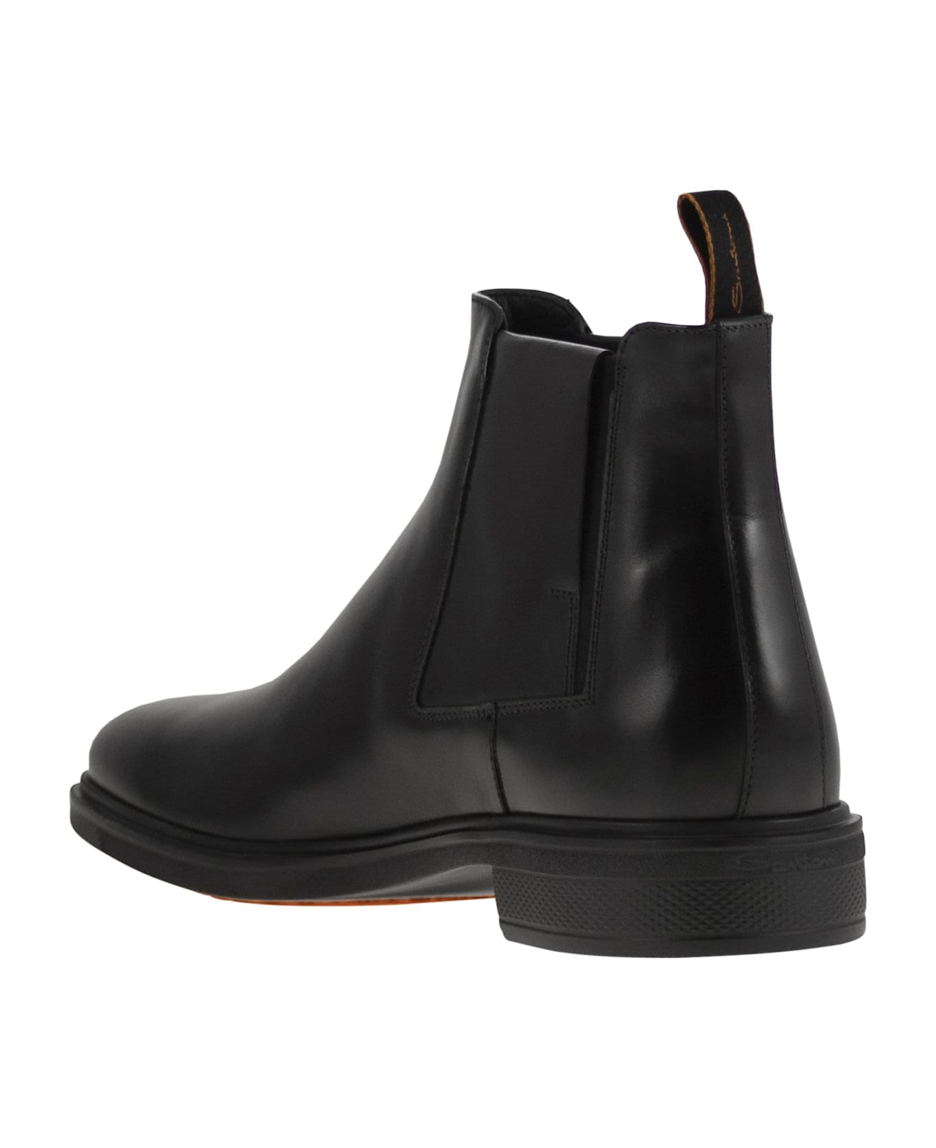 Santoni Beatles Black Leather - Black